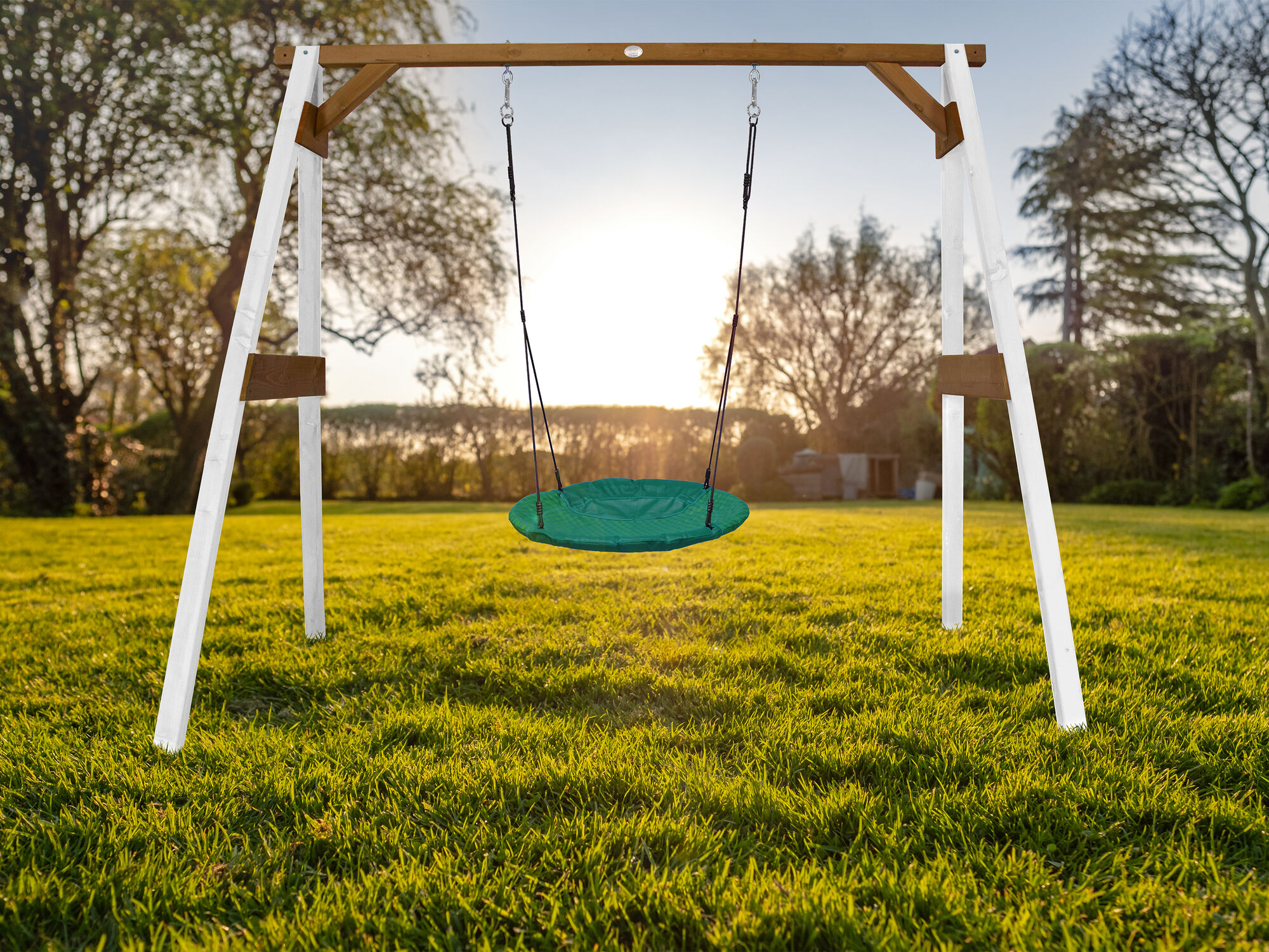 AXI Summer Nestschommel Wit/bruin