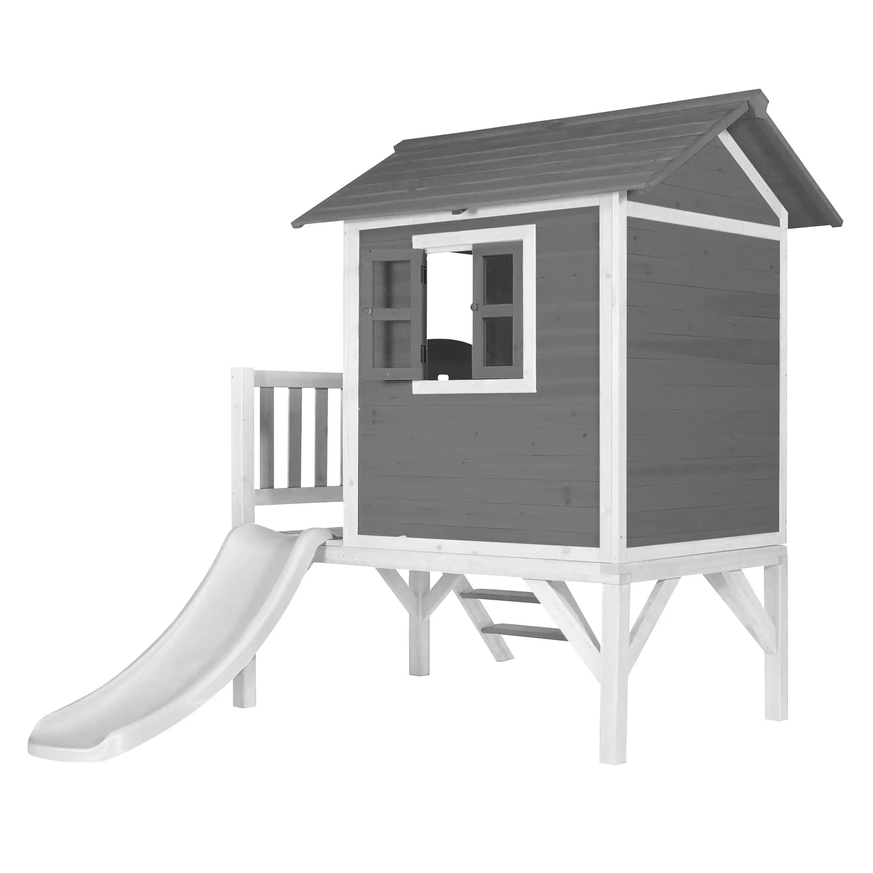 AXI Lodge XL Speelhuis Cool Grijs - Witte Glijbaan