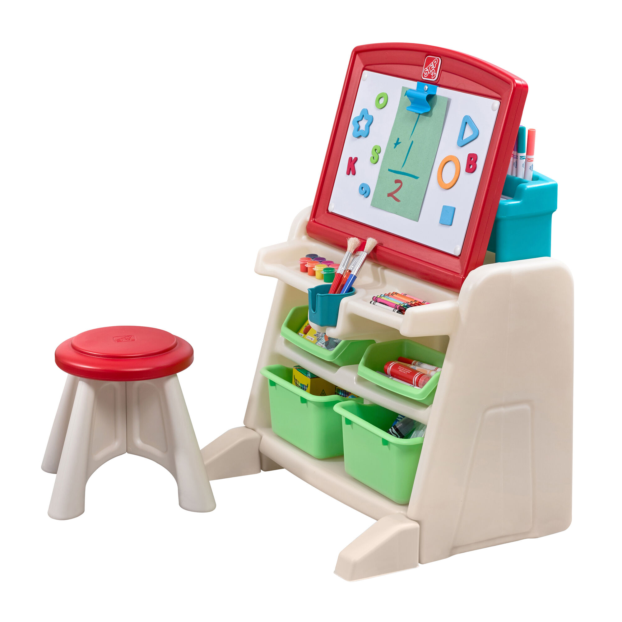 Step2 Flip & Doodle Easel Desk With Stool