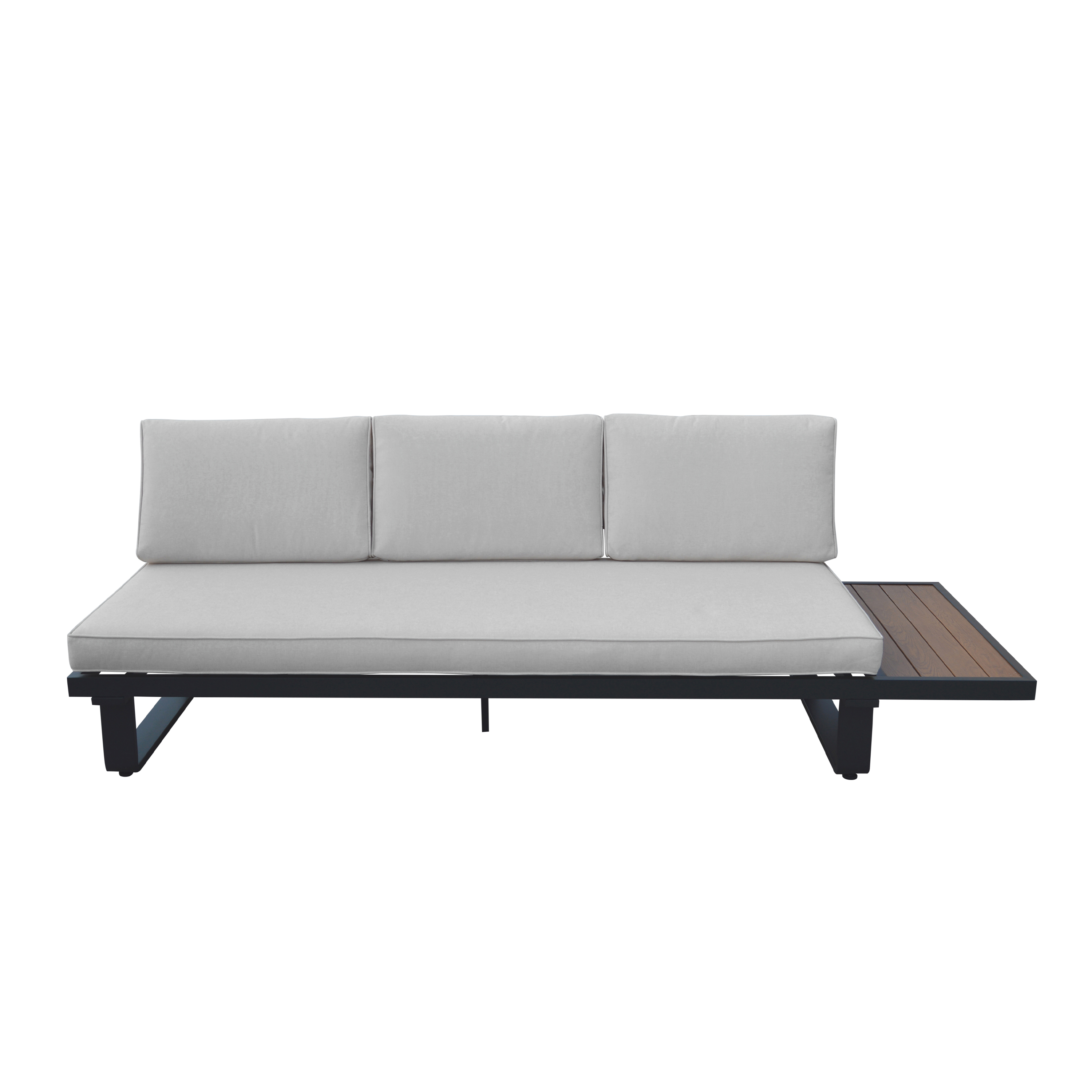 AXI Elin Lounge Set with Side Tables Anthracite with Wood-Look-8720365064128 AXI Elin Lounge Set with Side Tables Anthracite with Wood-Look
