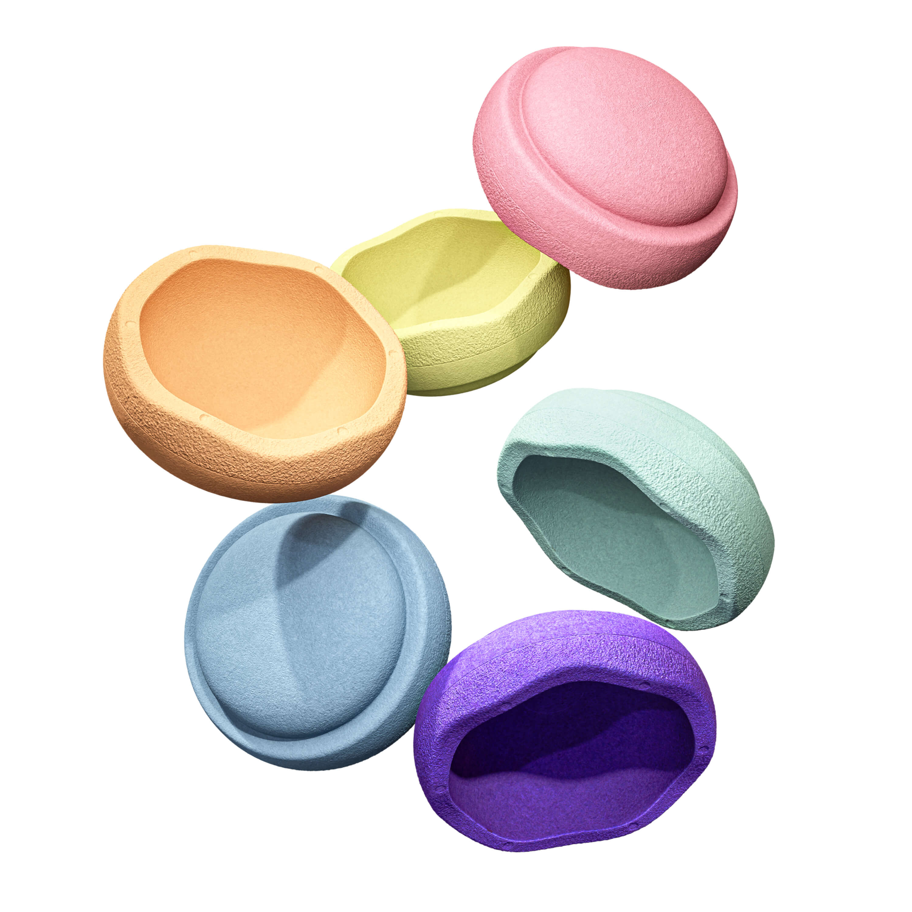 Stapelstein Original Rainbow Pastel Set van 6
