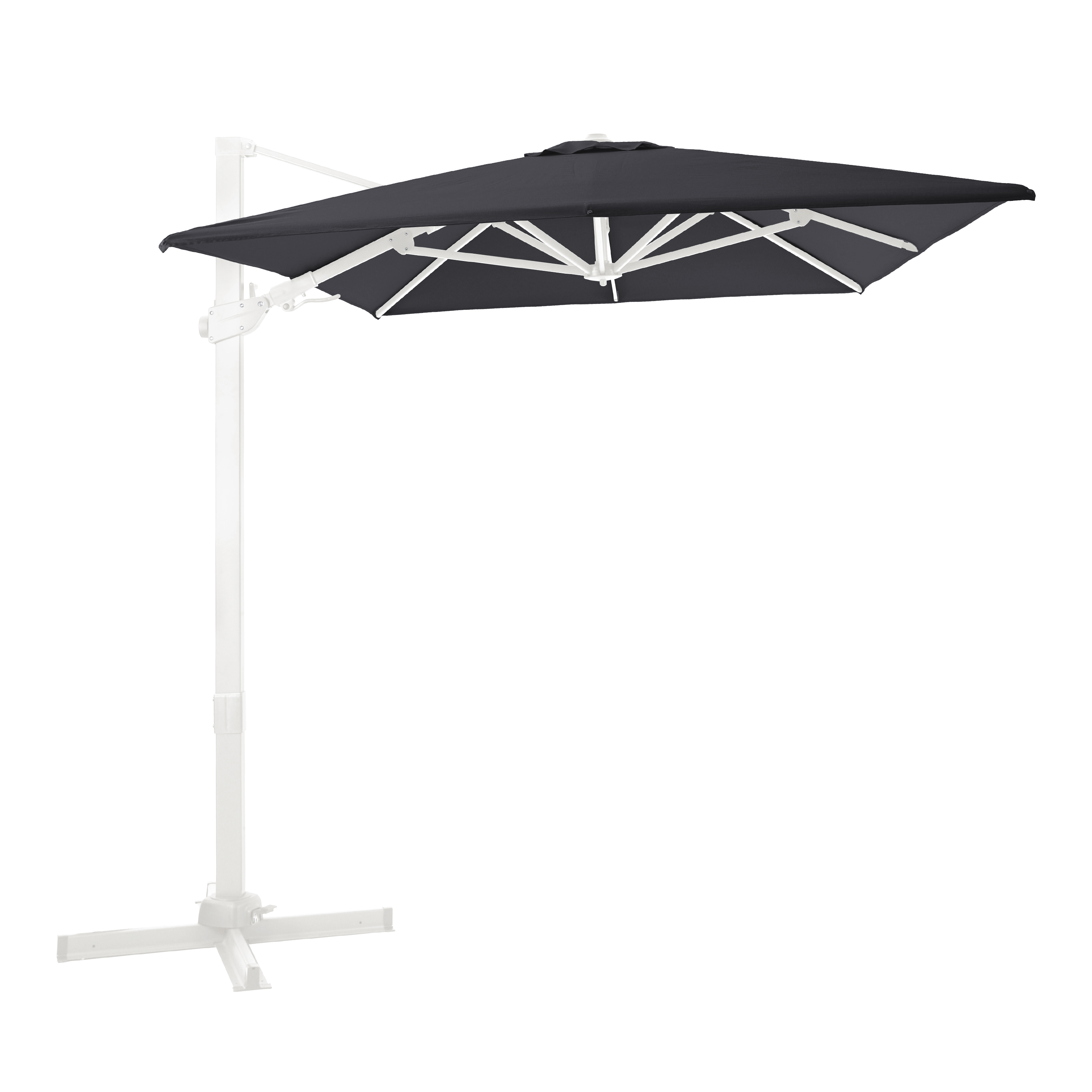 AXI Milad Premium Hängparasol 200x300cm - Vit/Grå