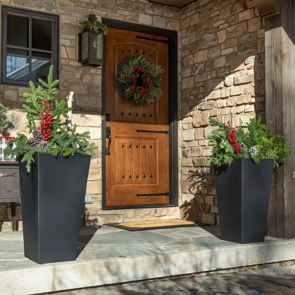 Step2 Tremont Vierkant Bloempot Groot - Onyx Black