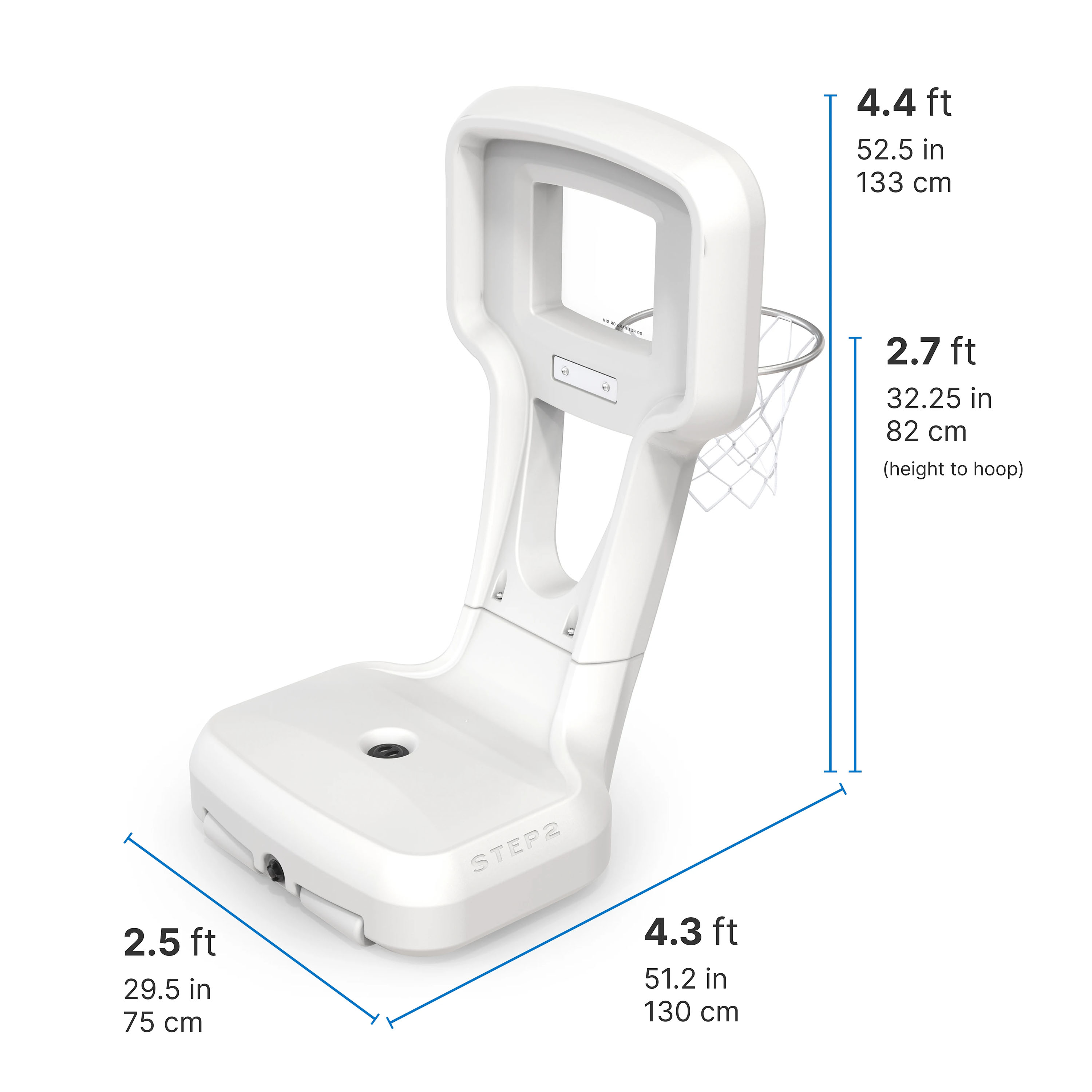 Step2 Vero Poolside Pool Basketball Hoop White