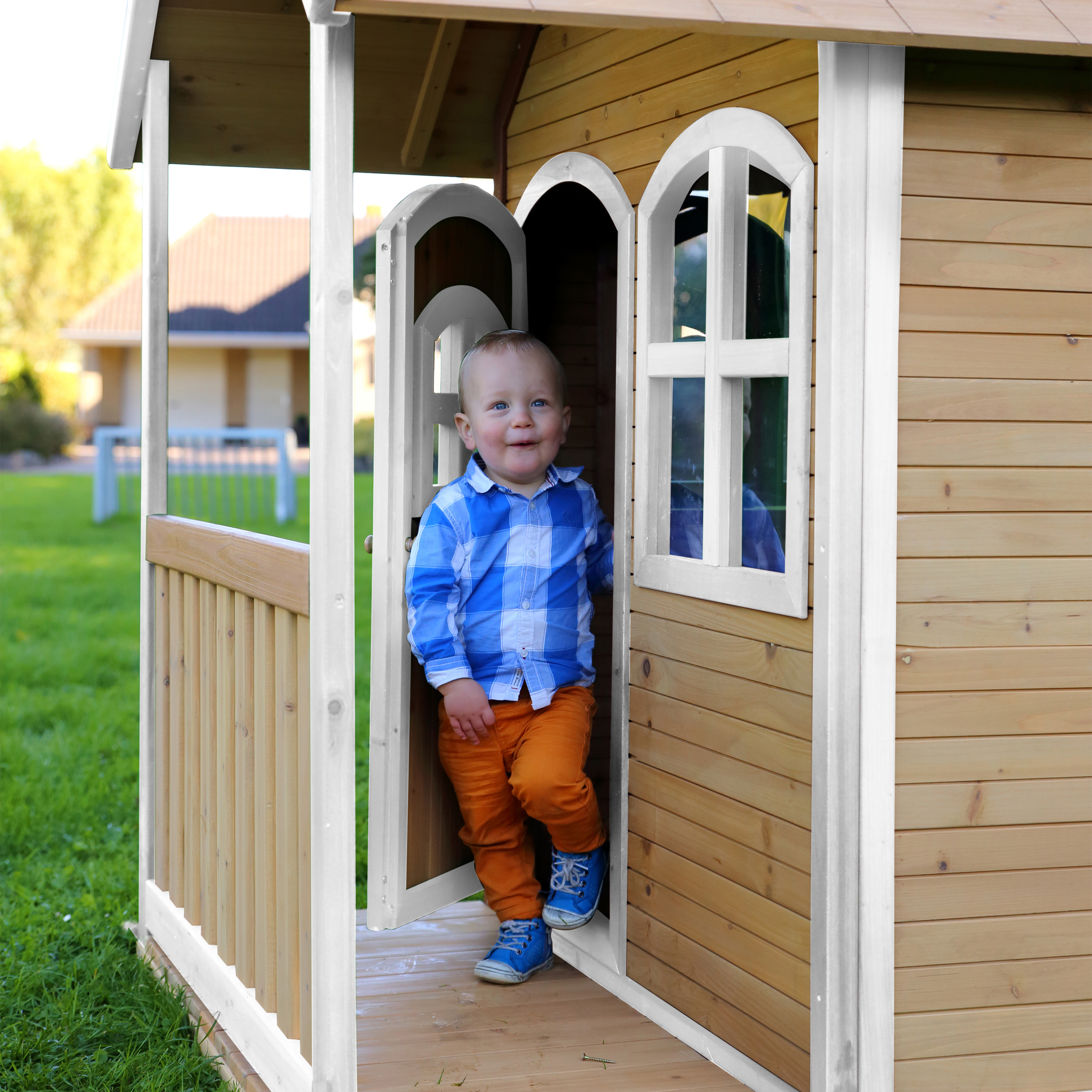 AXI Tom Playhouse Brown/White - Purple Slide
