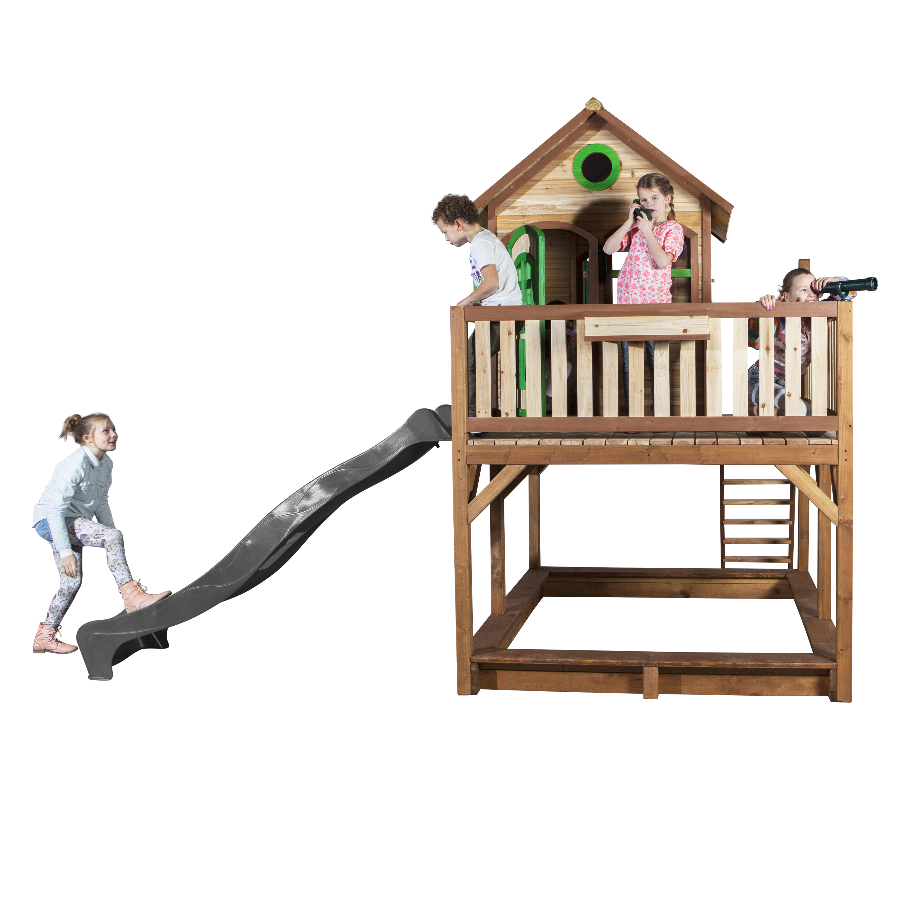 AXI Liam Playhouse Brown/Green - Grey Slide