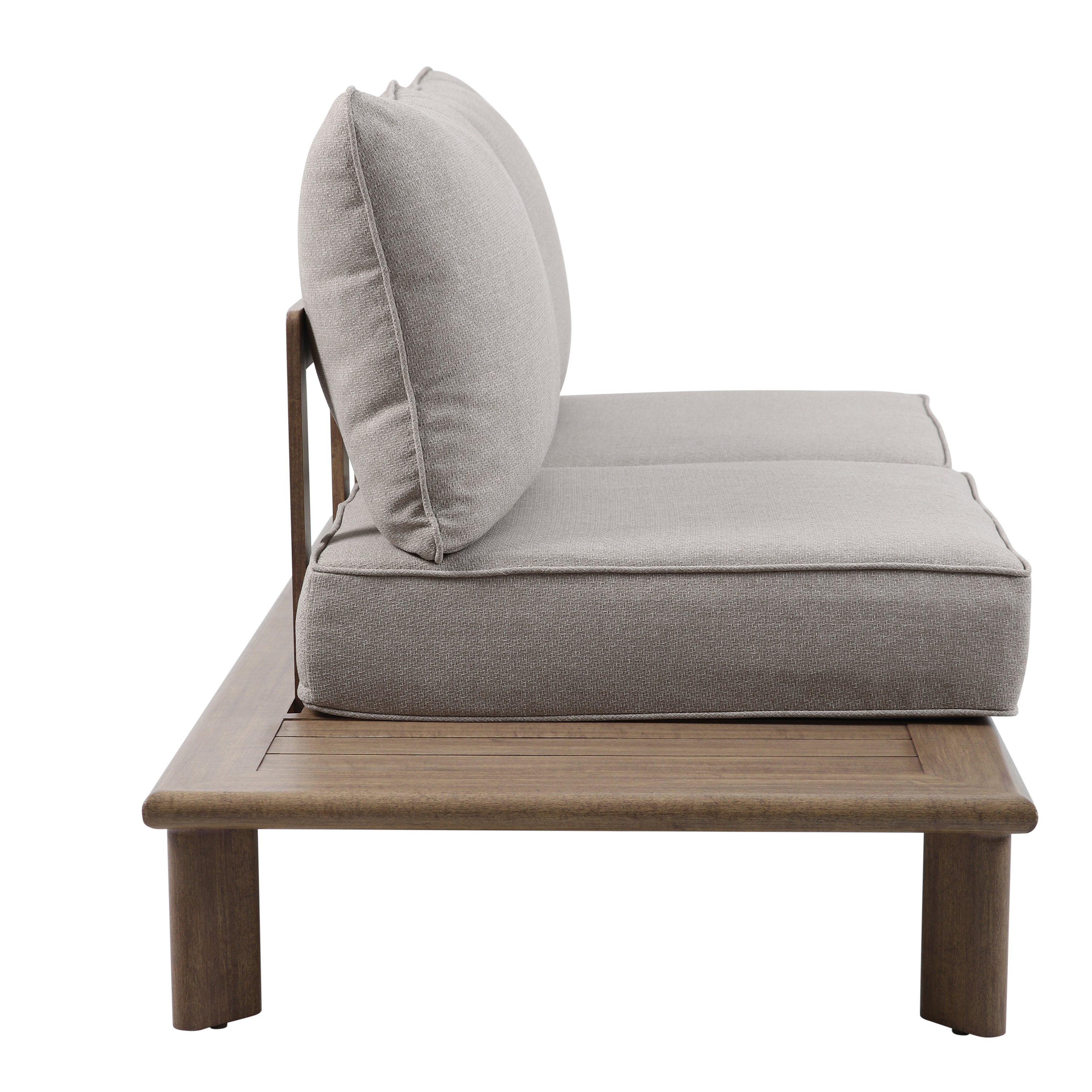 AXI Avery Lounge Set with Side Tables Wood-Look with Beige-8720365065637 AXI Avery Lounge Set with Side Tables Wood-Look with Beige
