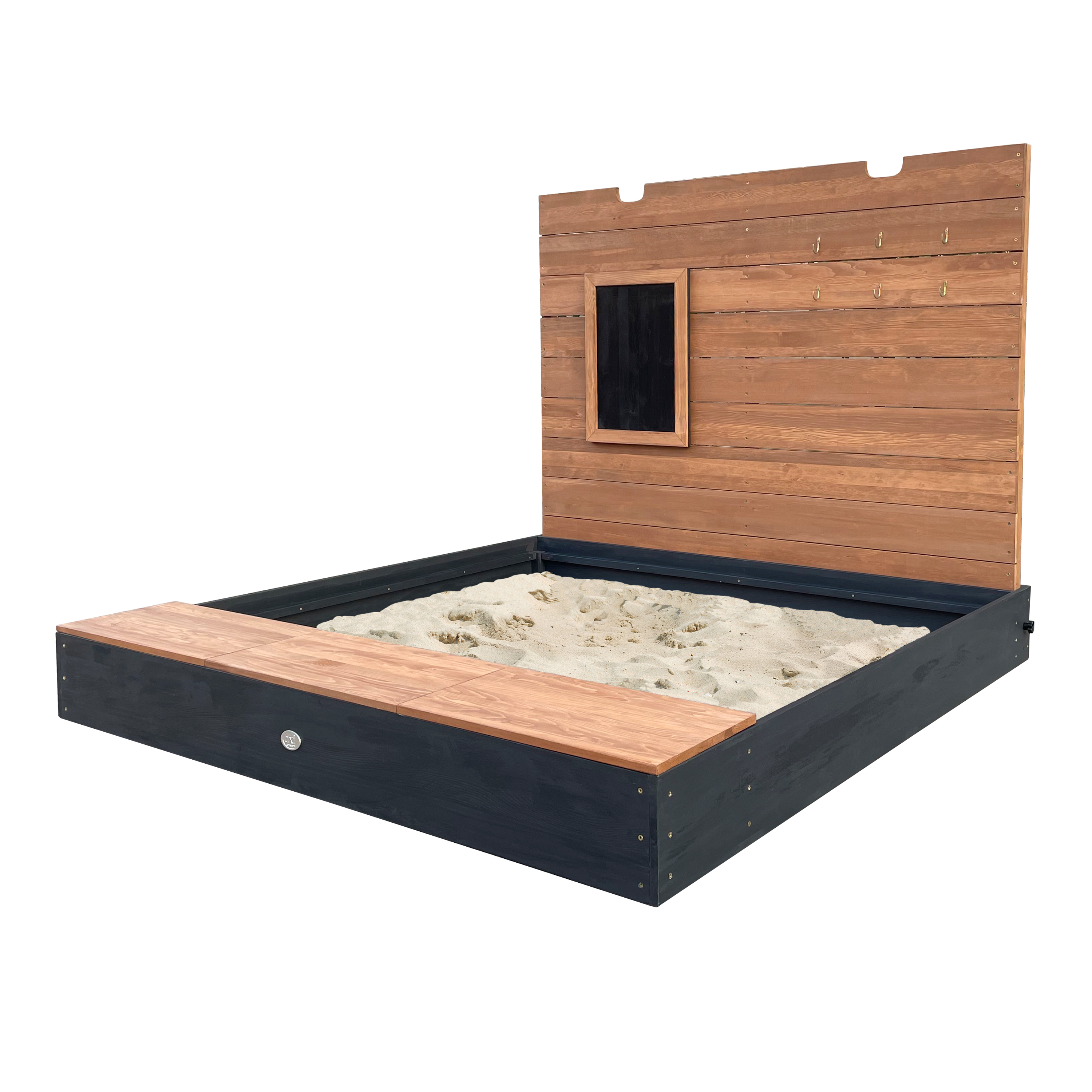 AXI Mandy XXL Sandbox with Storage and Lid Anthracite/Brown