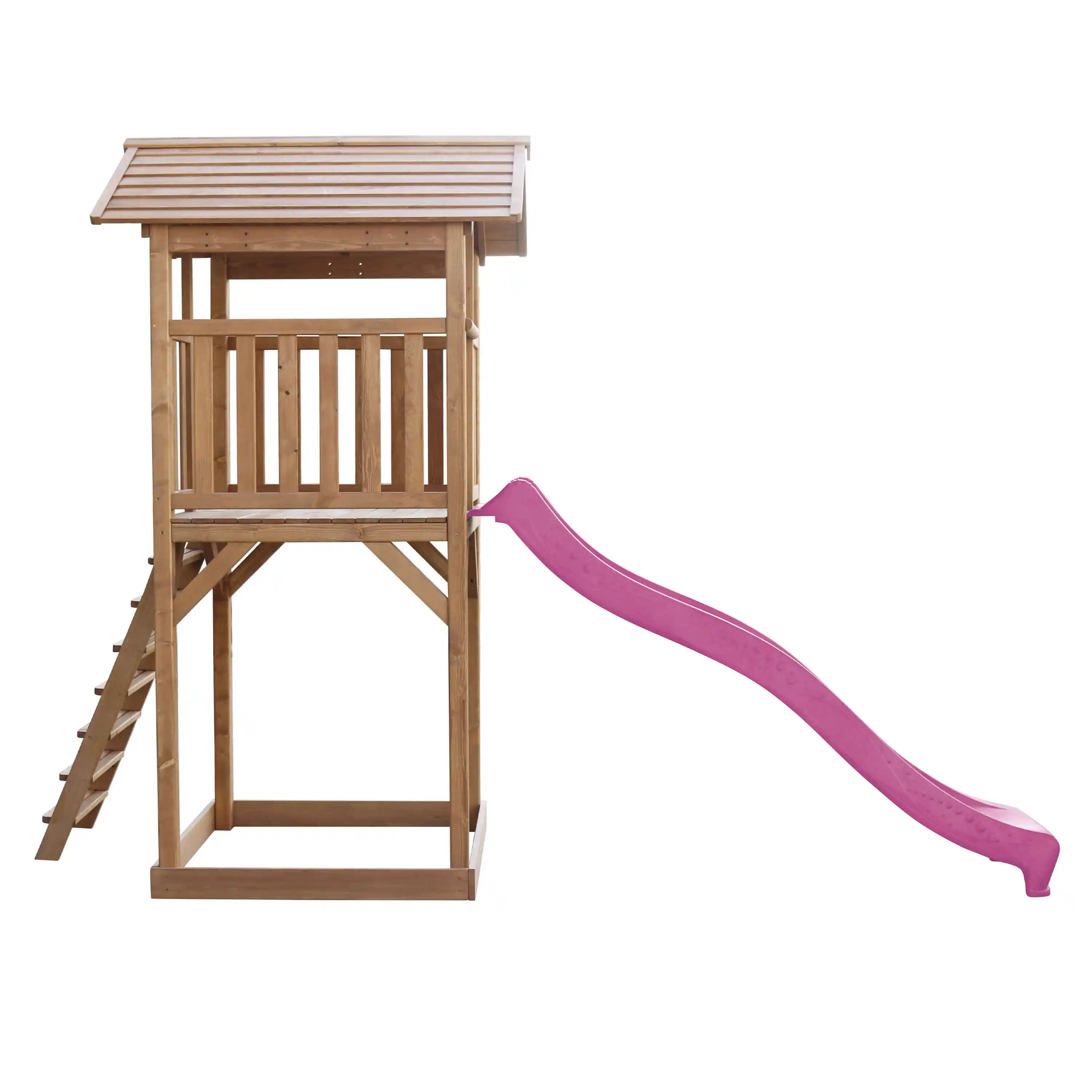 AXI Beach Tower Speeltoren Bruin - Paarse Glijbaan
