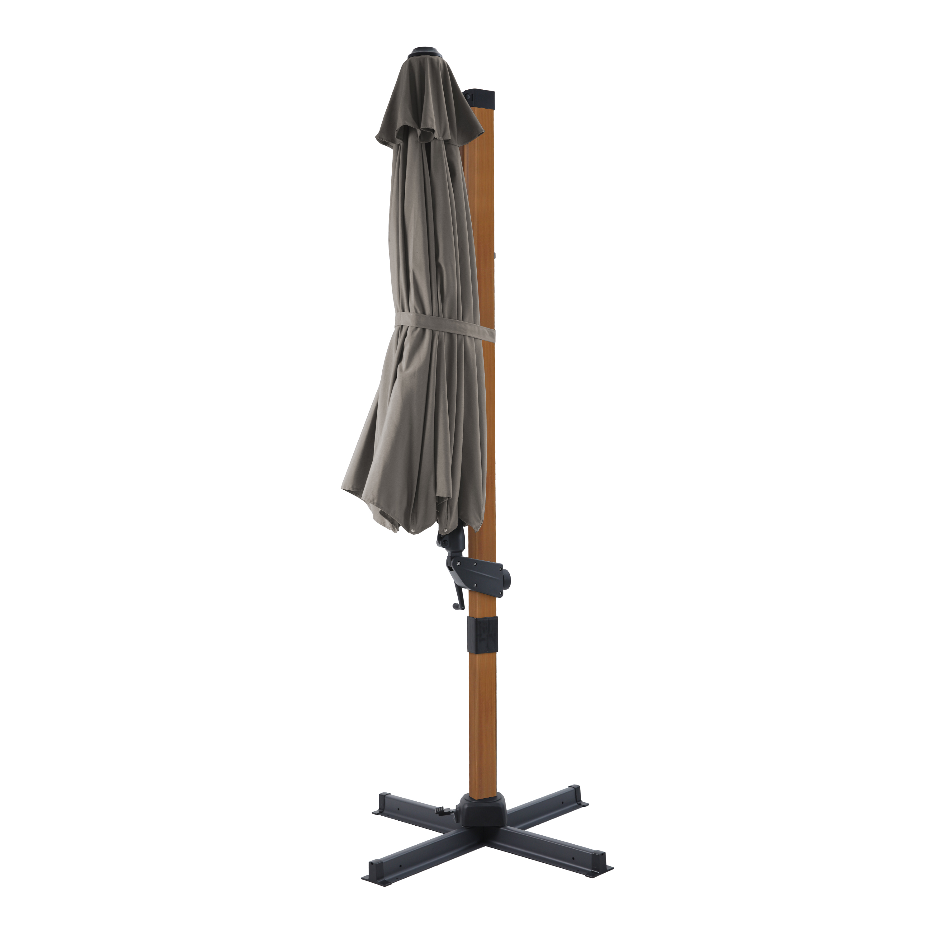 AXI Cyrus Premium Zweefparasol Ã˜ 300cm Houtlook/taupe 
