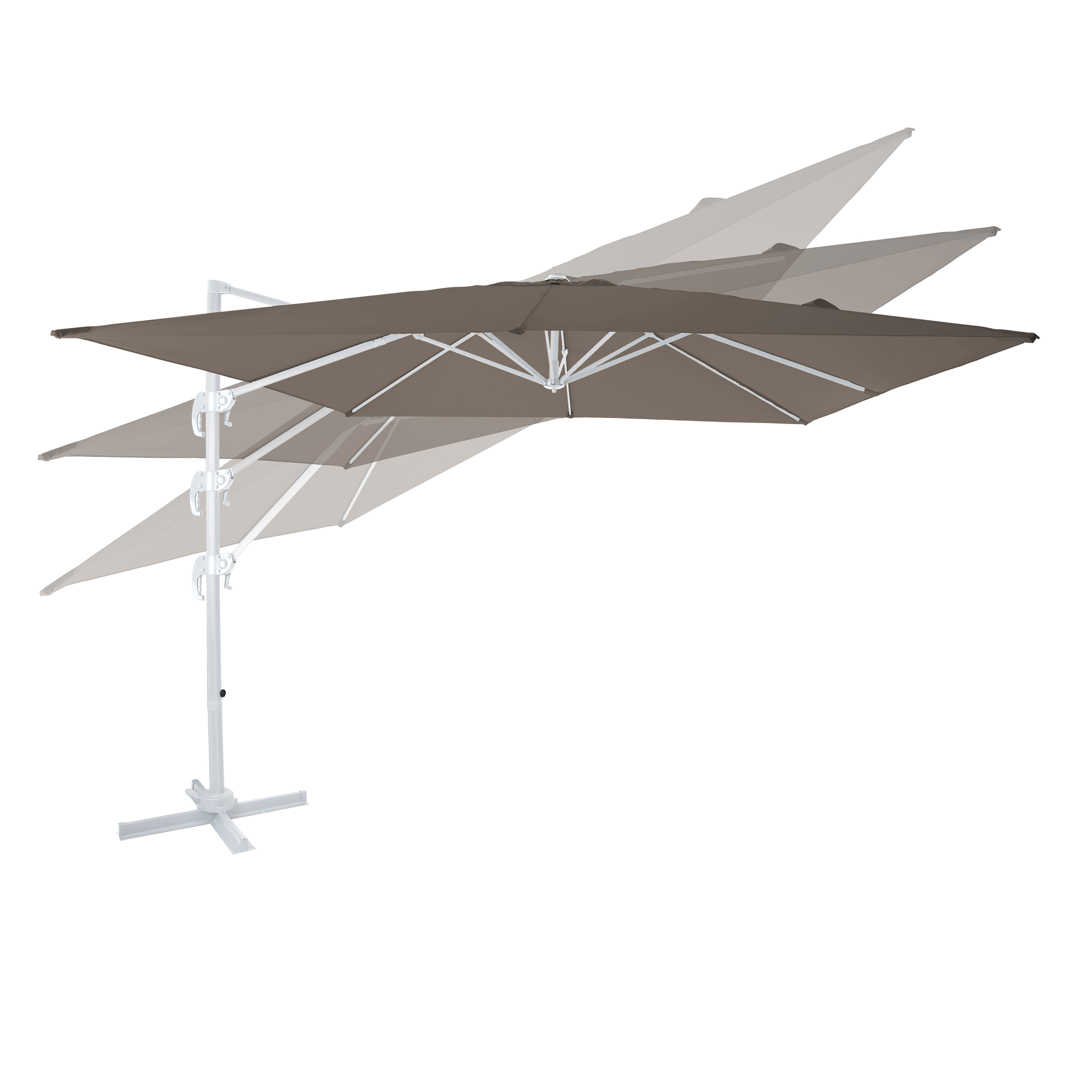 AXI Nima Cantilever Parasol 300x300 cm - White/Taupe