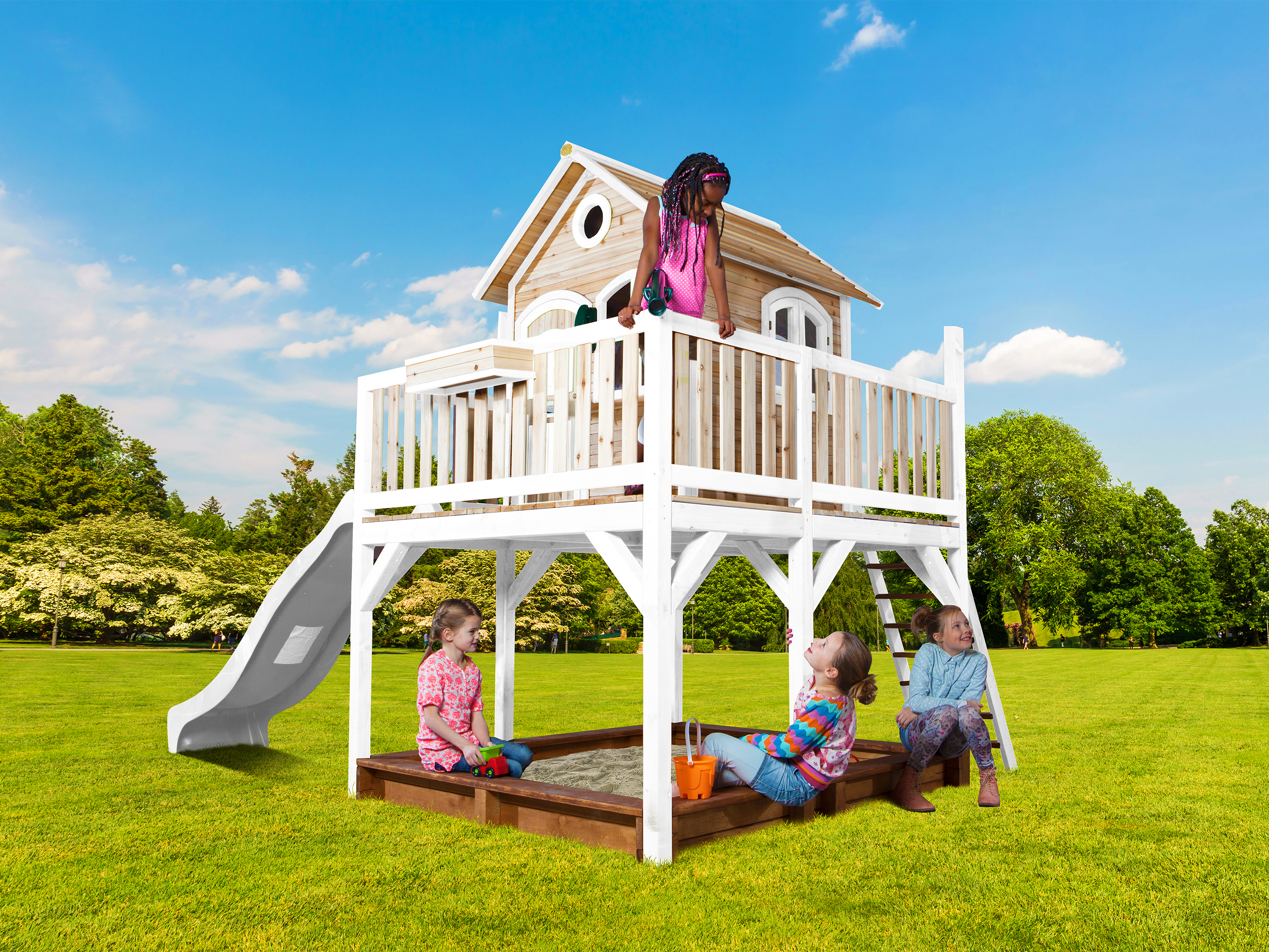 AXI Liam Playhouse Brown/White - White Slide