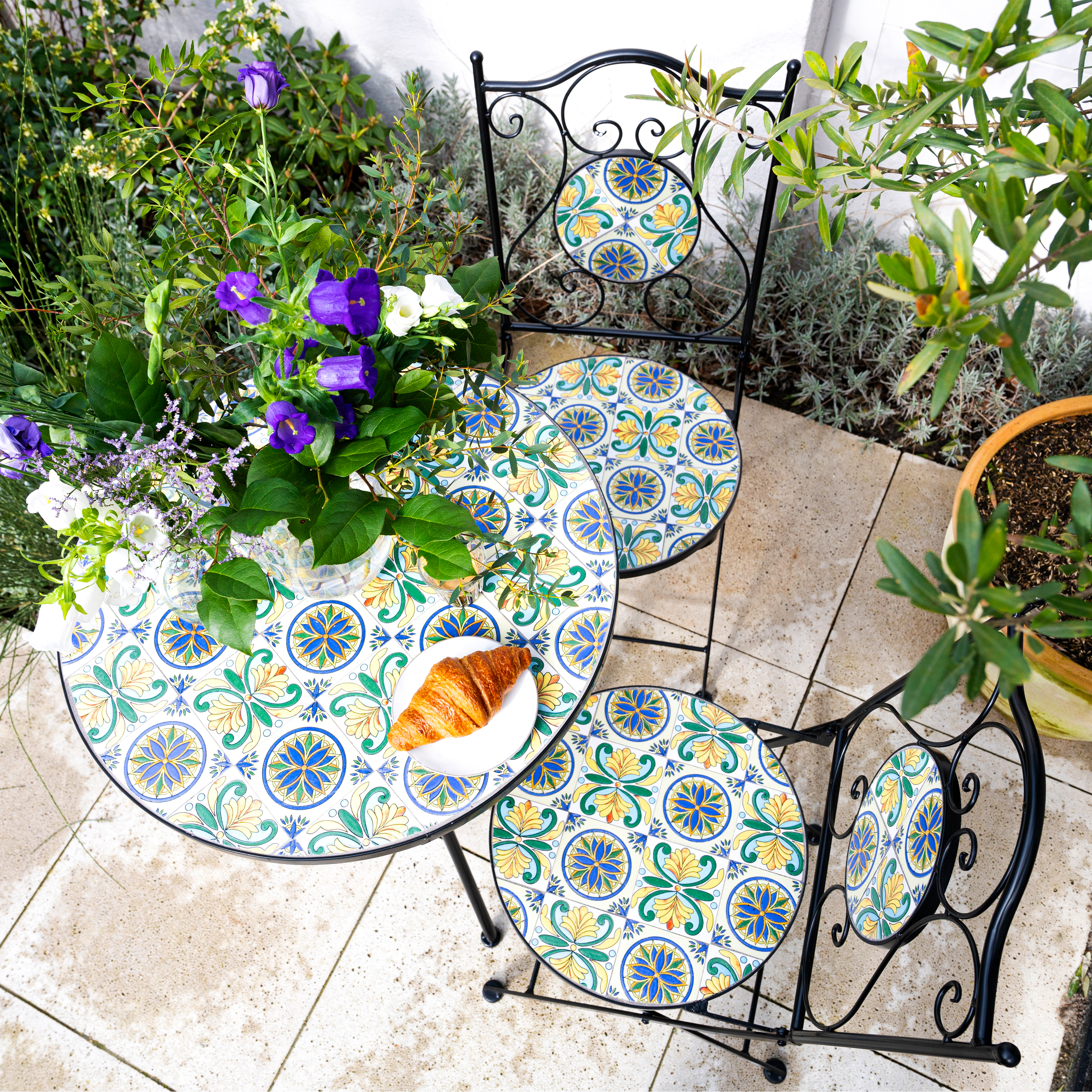AXI AmÃ©lie MozaÃ¯ek Bistroset Siciliaanse stijl Blauw/geel