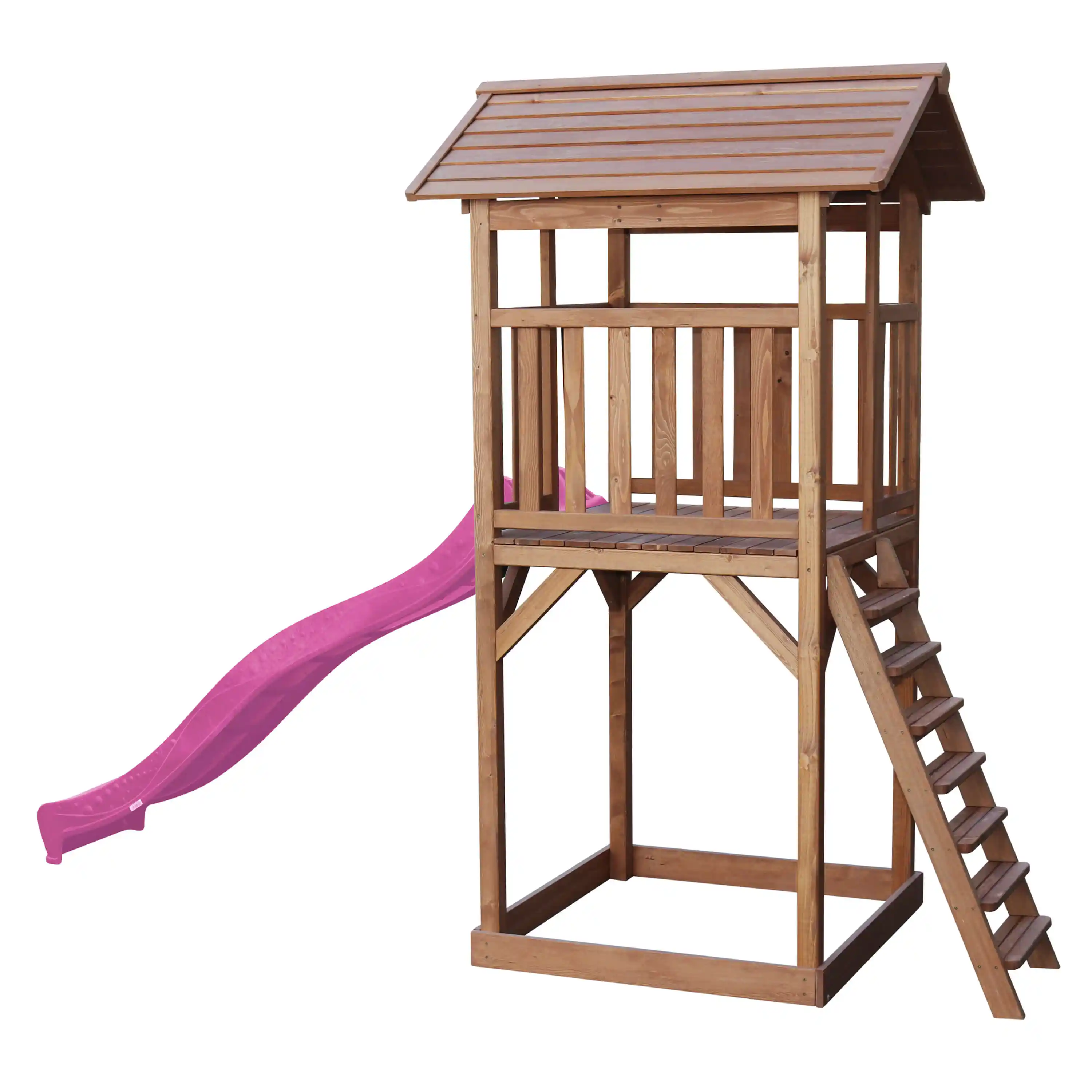 AXI Beach Tower Speeltoren Bruin - Paarse Glijbaan