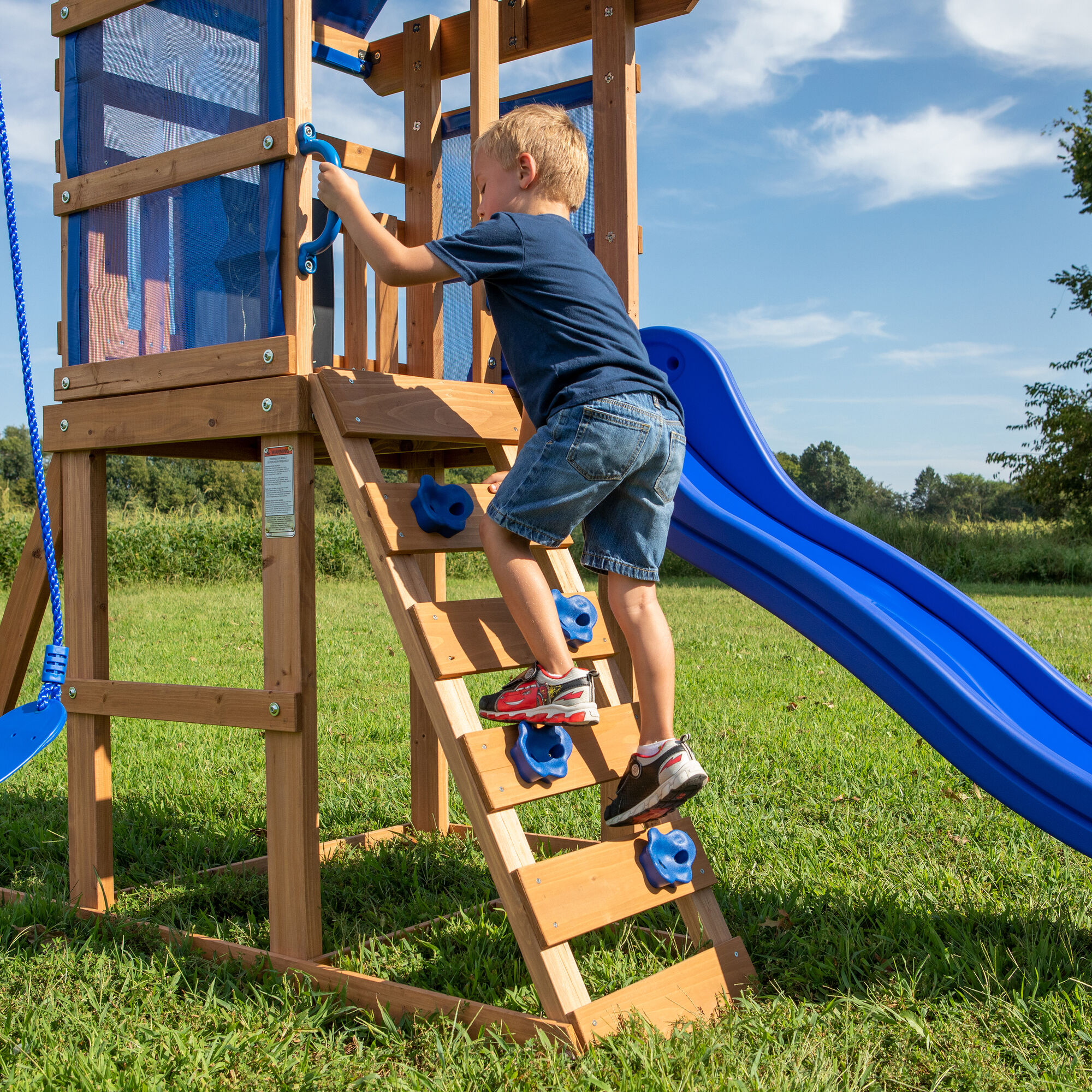 Backyard Discovery Aurora Play Tower with Swings and Slide