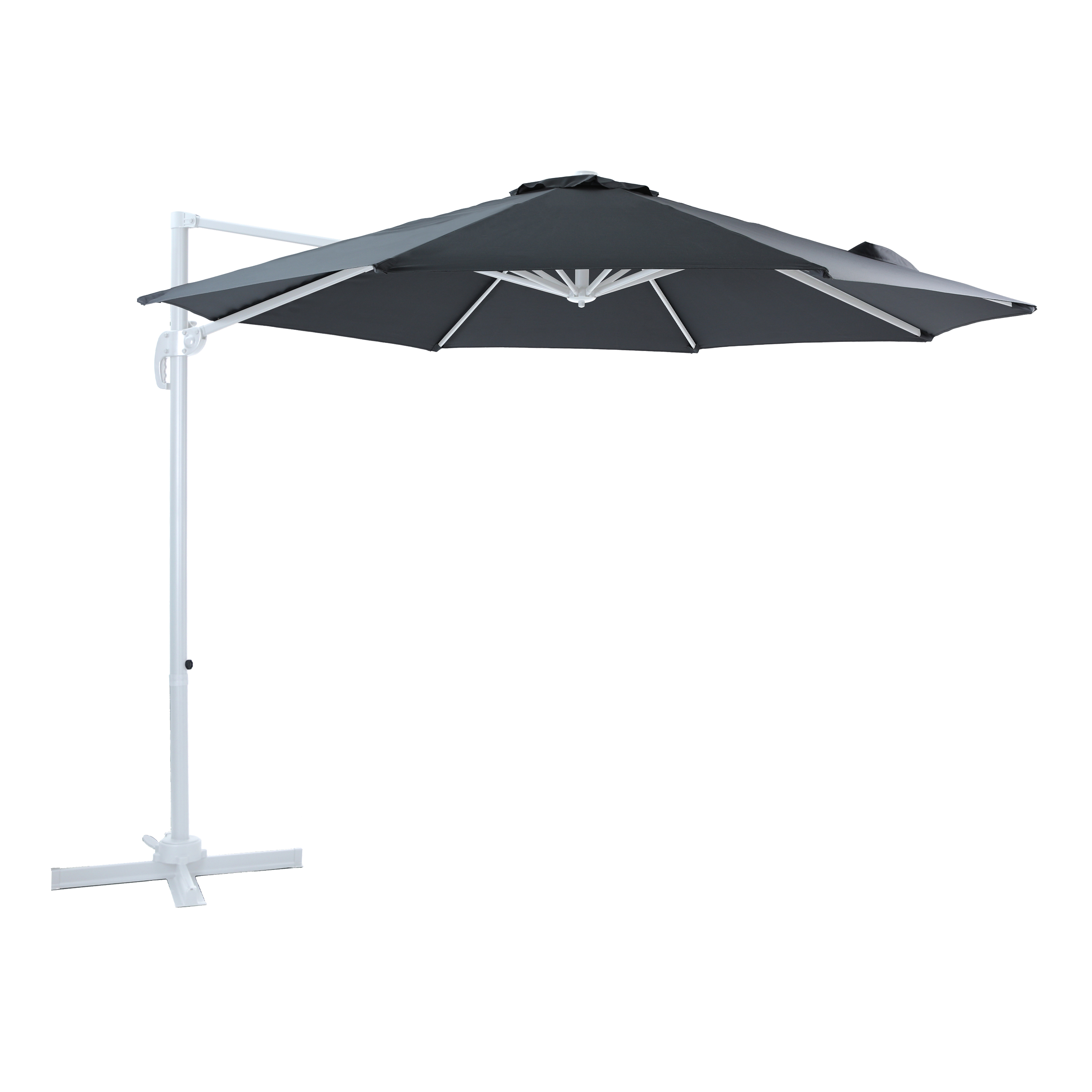 AXI Marisol Hängparasol ? 300cm Rund - Vit/Grå