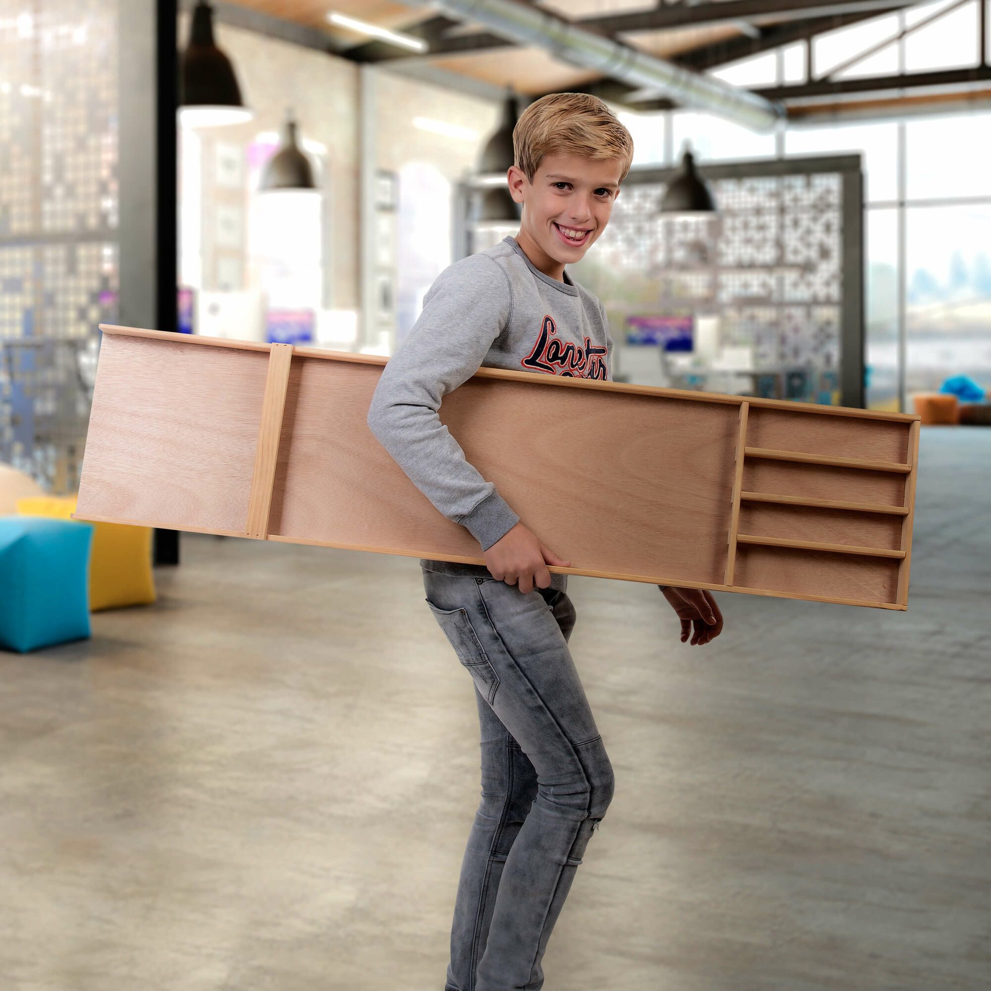 Longfield Sjoelbak Klein Hout 120cm