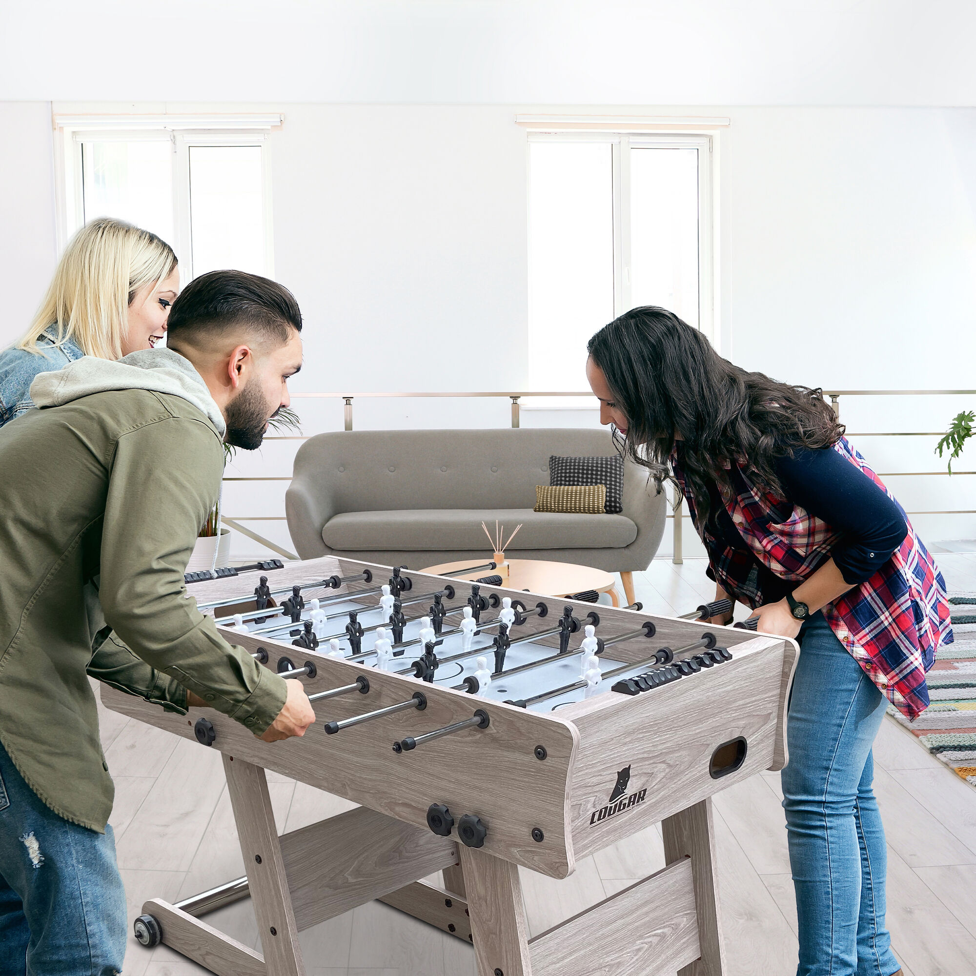 Cougar Scorpion Kick folding Football Table Oak - Limited Edition