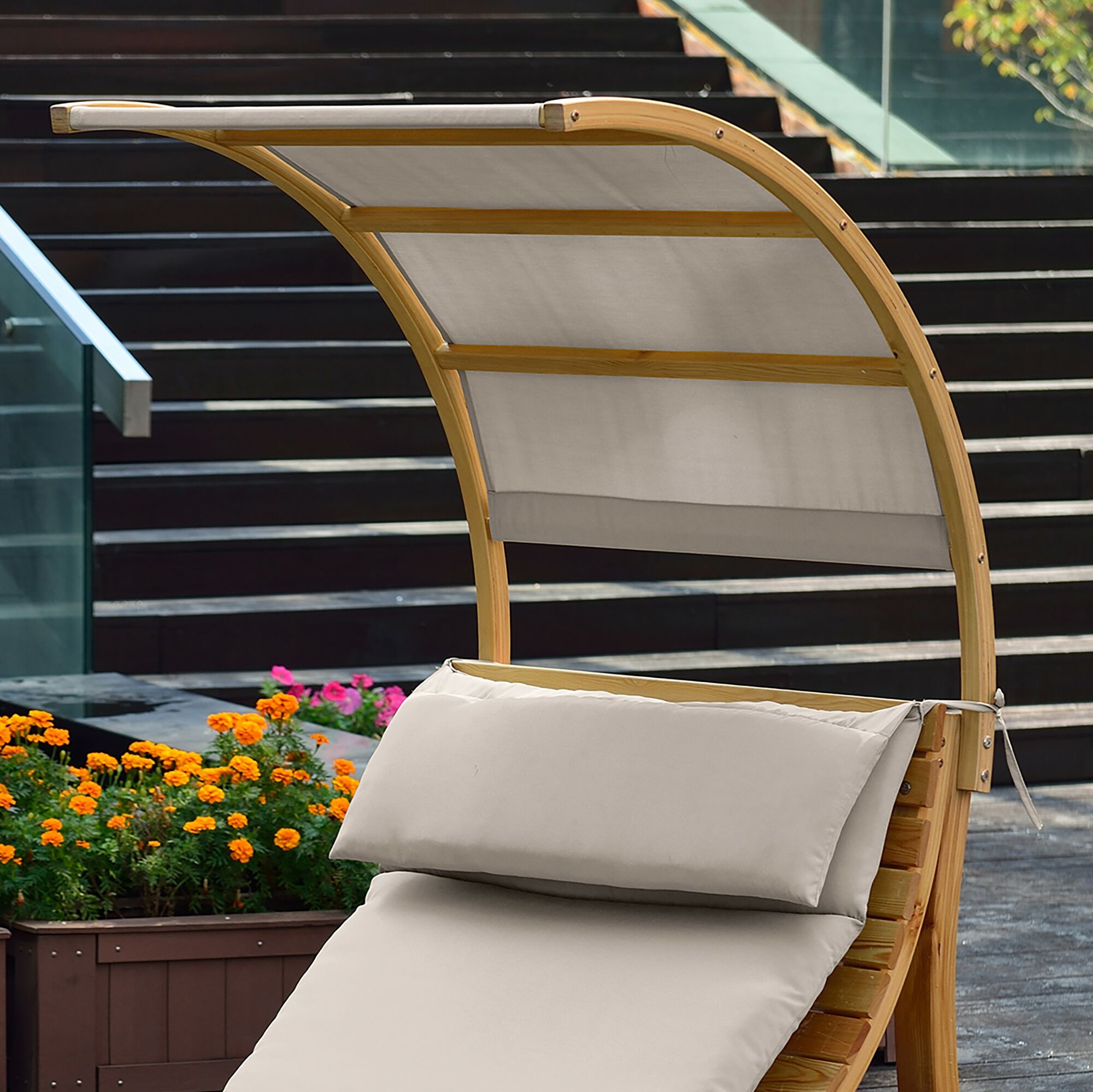AXI Salina ligstoel met zonnescherm Beige-8720365060915 AXI Salina ligstoel met zonnescherm Beige