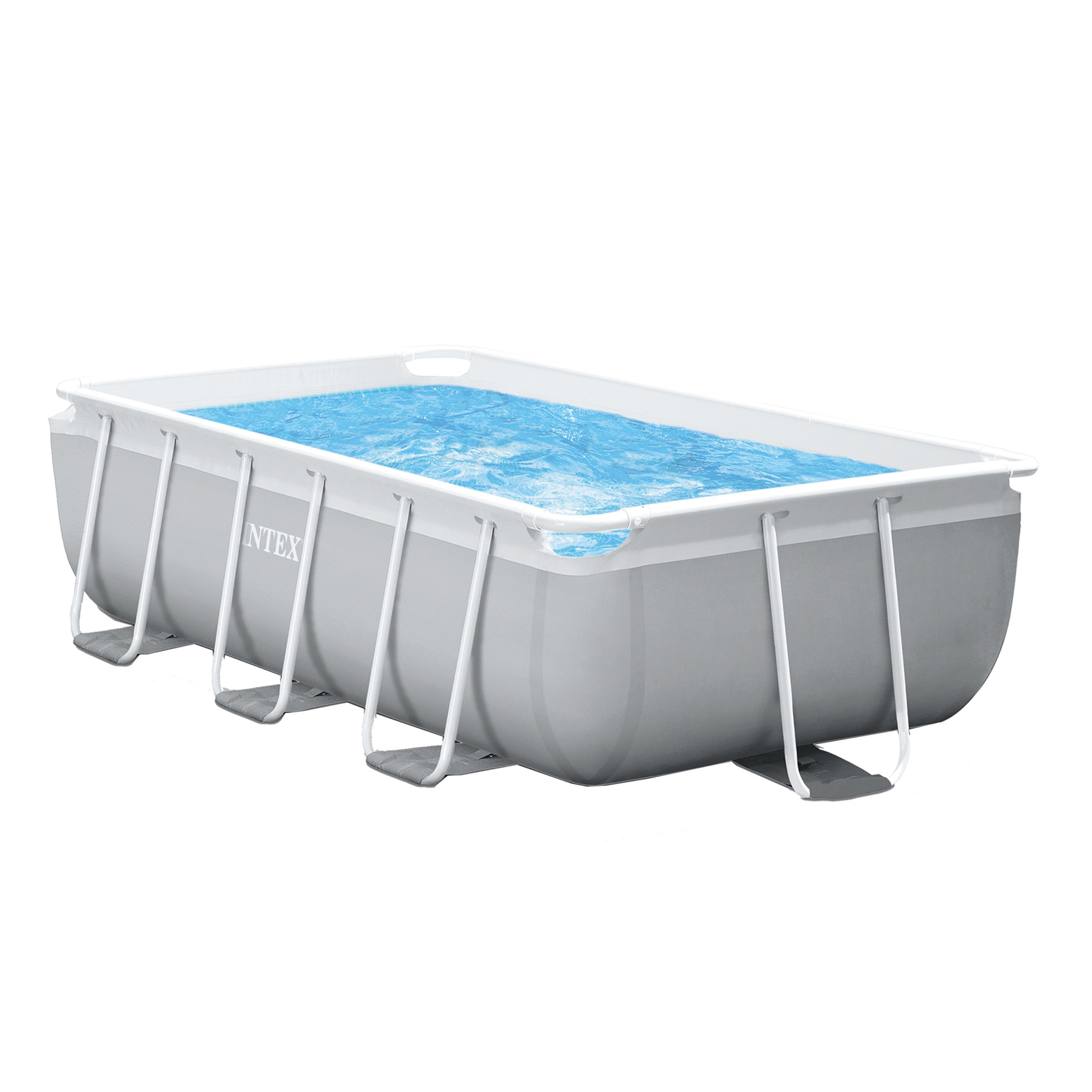 Intex Prism Frame Zwembad rechthoek 300x175x80cm Inclusief filterpomp en trap