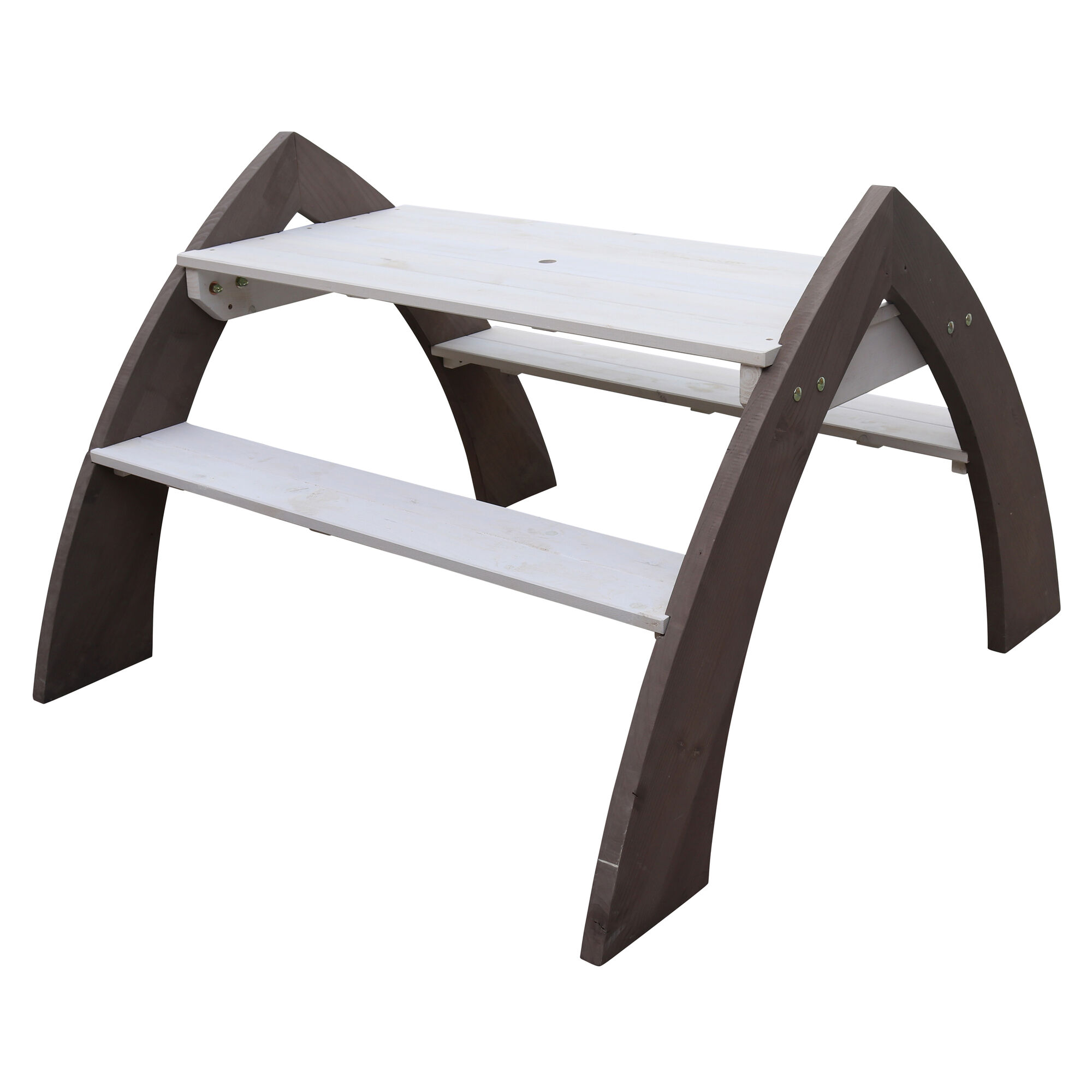 AXI Kylo Picknicktafel Grijs/wit - Parasol Blauw