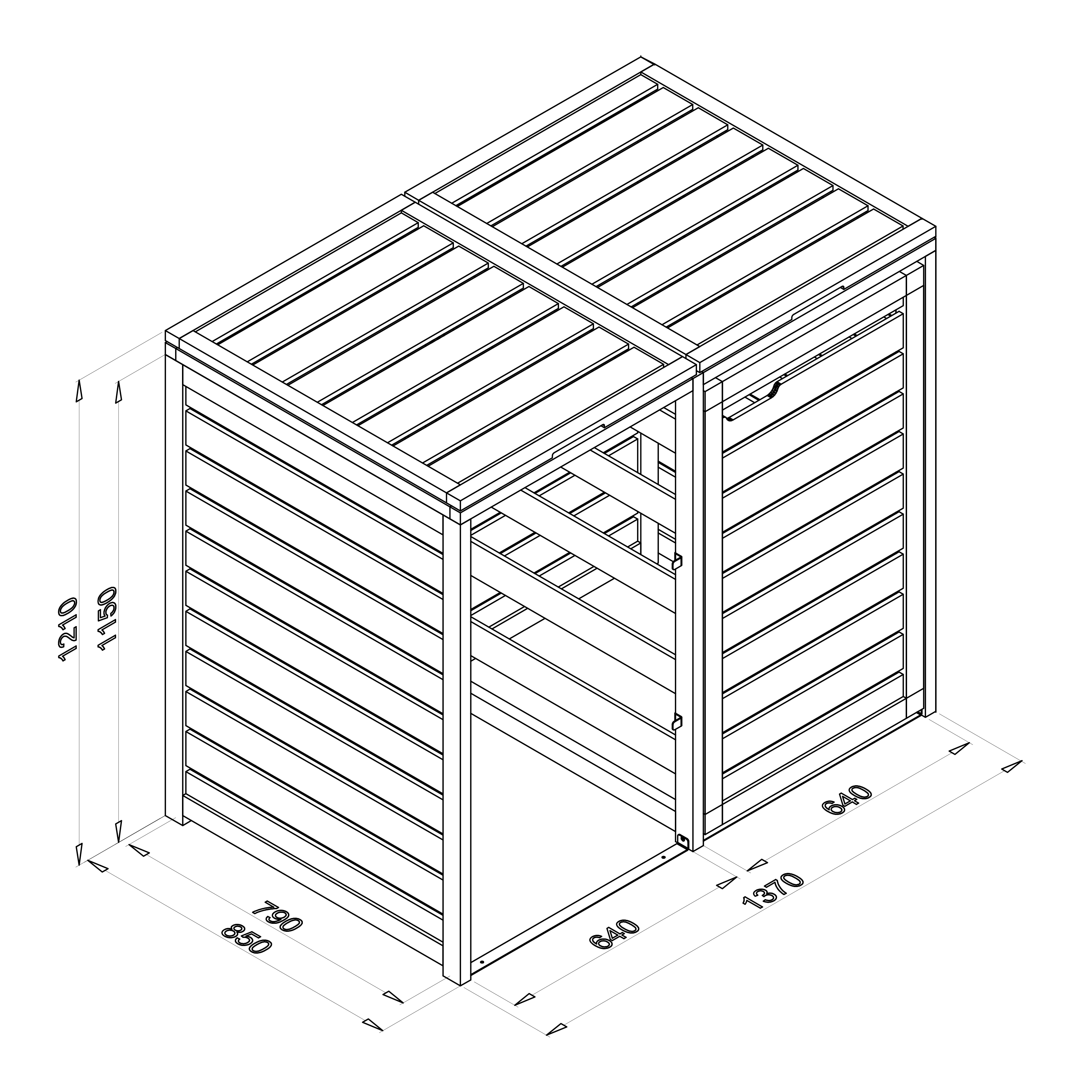 AXI Lex Wooden Bin Storage Brown – 2 bins