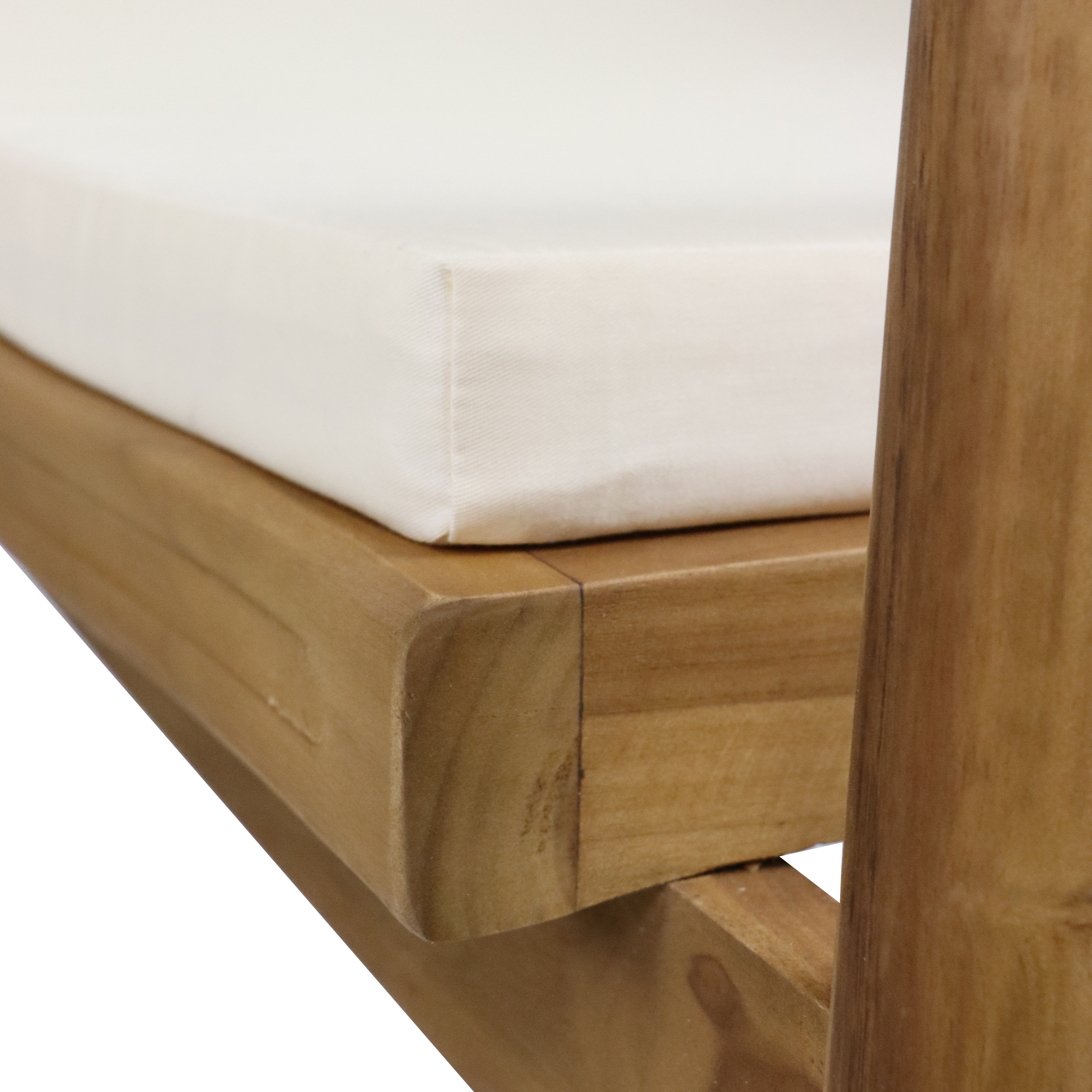 AXI June Lounge Set 4-piece with bench, table & 2 chairs - Teak/Cream