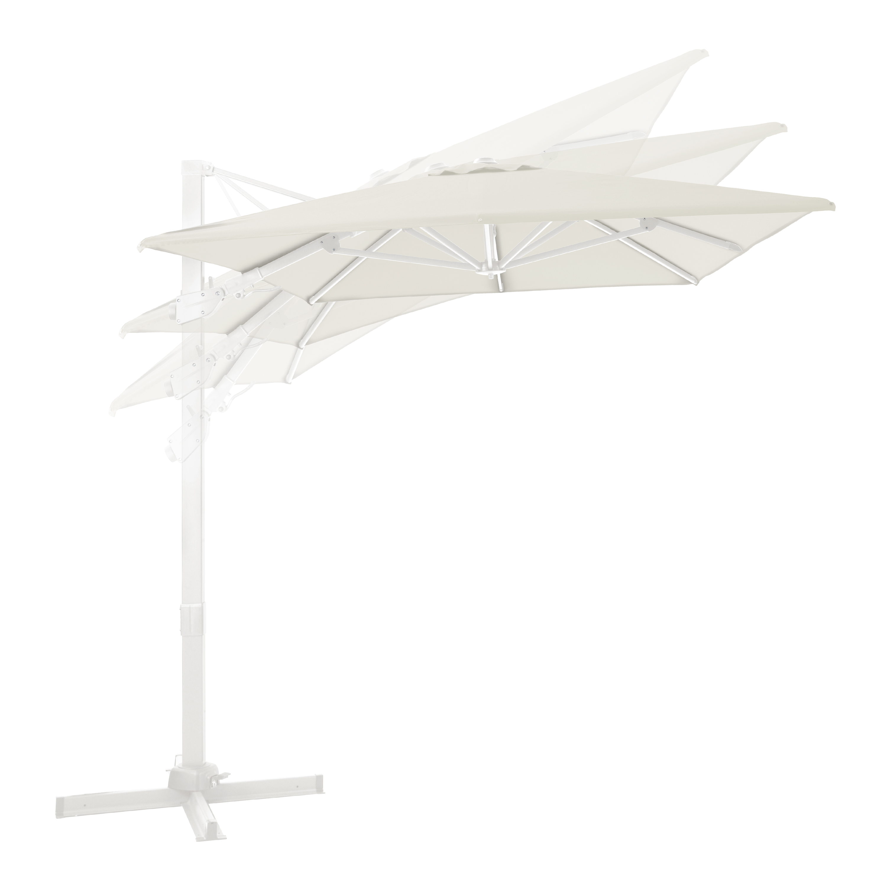 AXI Milad Premium Zweefparasol 200x300cm Wit/Beige