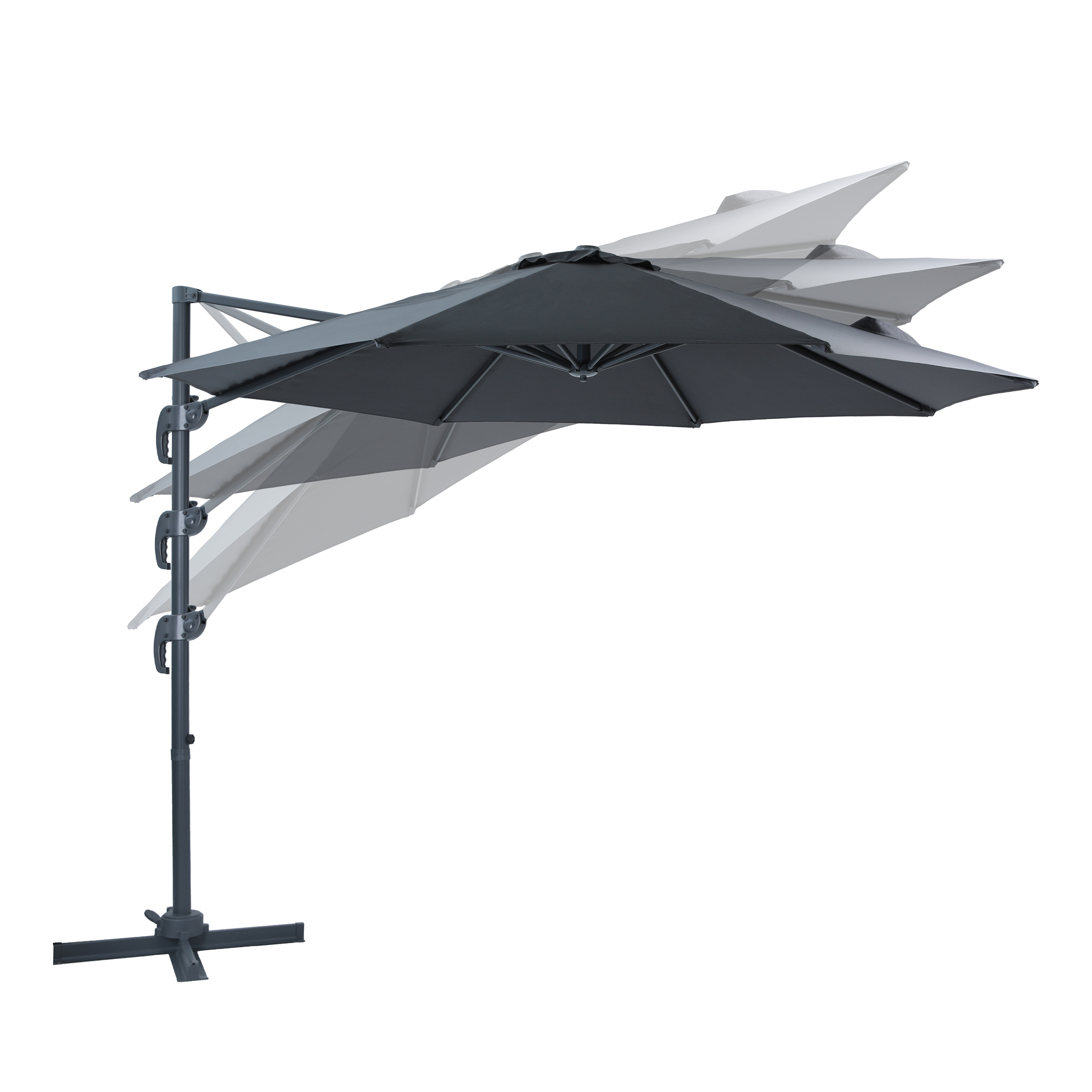 AXI Marisol Floating Parasol Ã˜ 300cm Anthracite/Grey