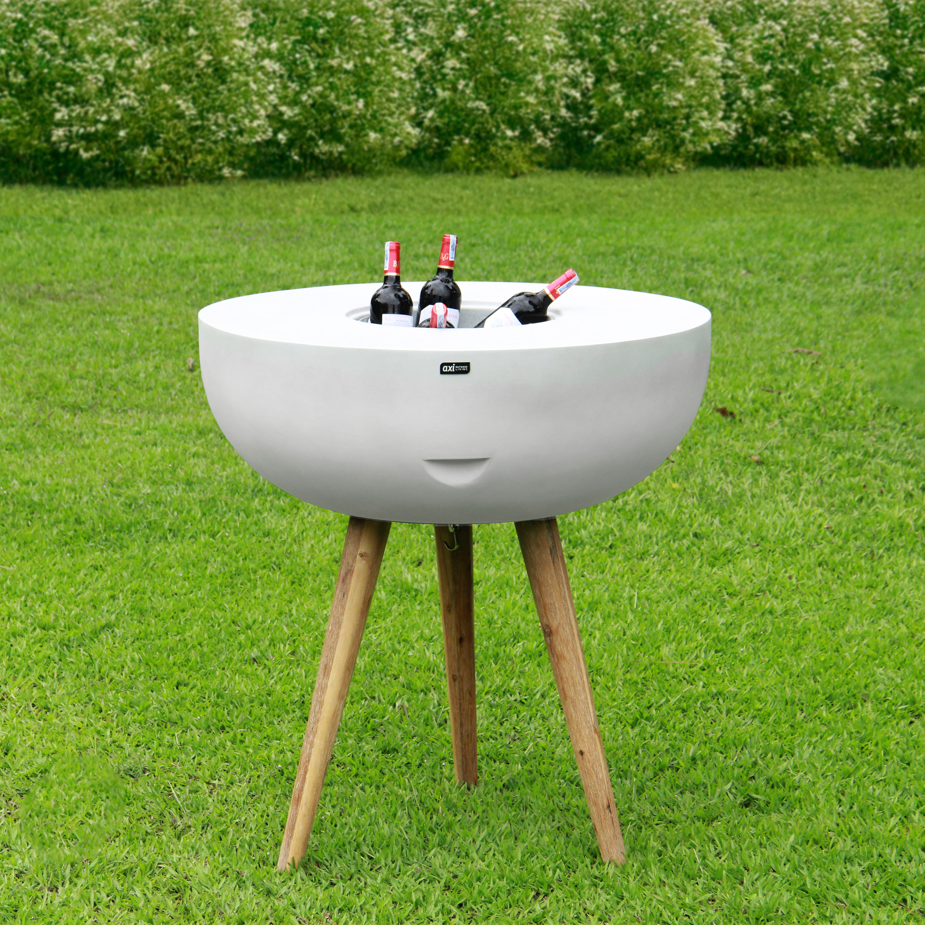AXI Brandon 2-in-1 Bar Table / Side Table & Cooler – Limestone-Look