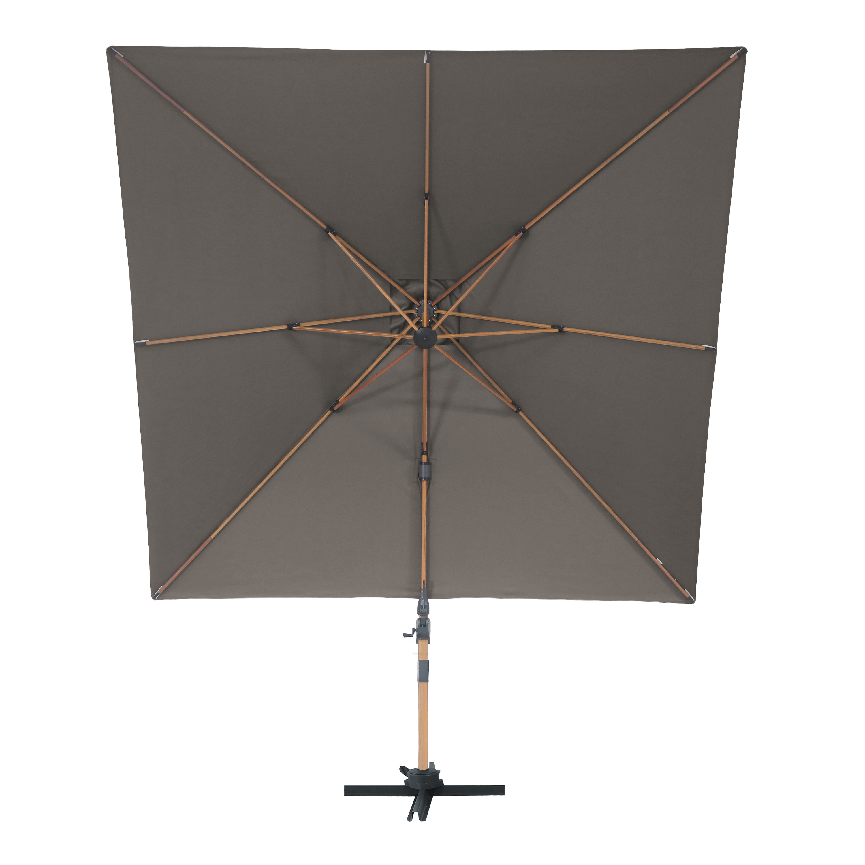 AXI Alina Cantilever Parasol 300x300cm Wood-look/Taupe