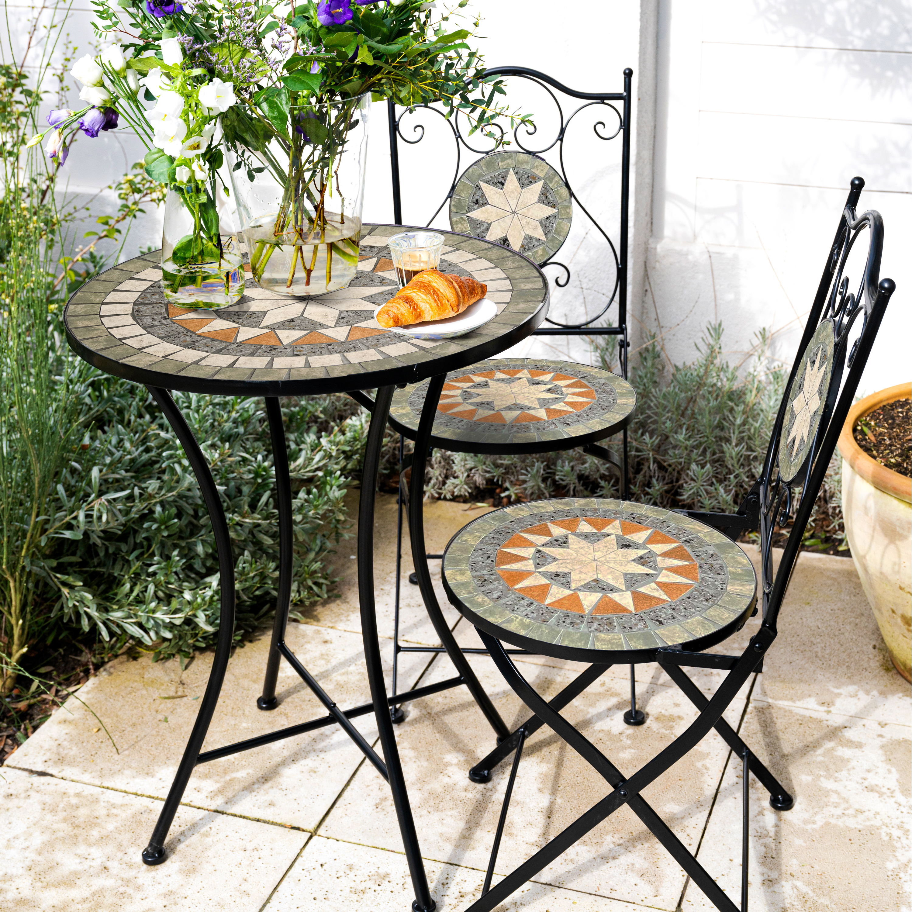 AXI AmÃ©lie MozaÃ¯ek Bistro-set Ster Grijs/bruin