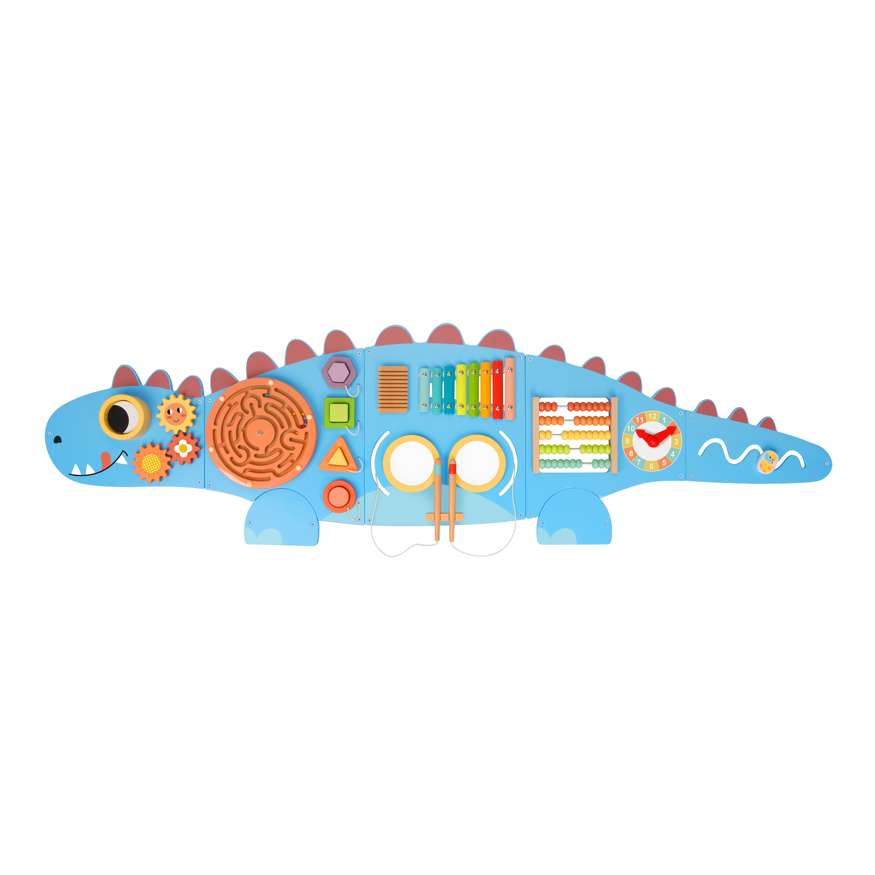 Tooky Toy Träaktivitetsbräda Dinosaurie
