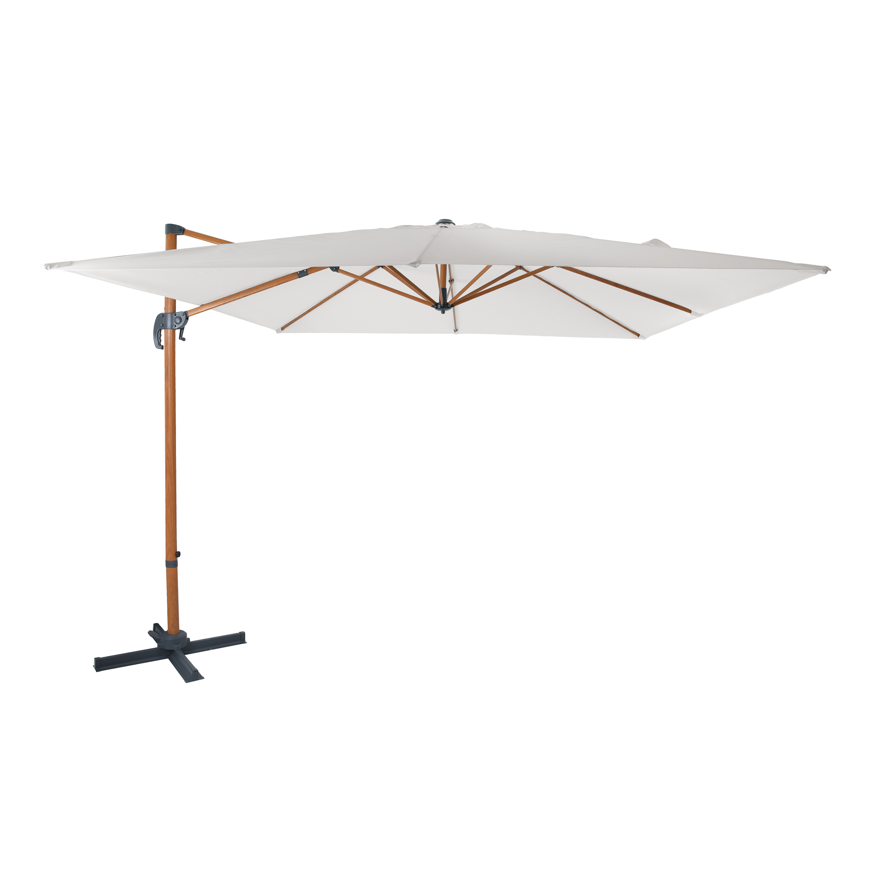 AXI Nima Hängparasol 300x300 cm - Wood-look/Beige