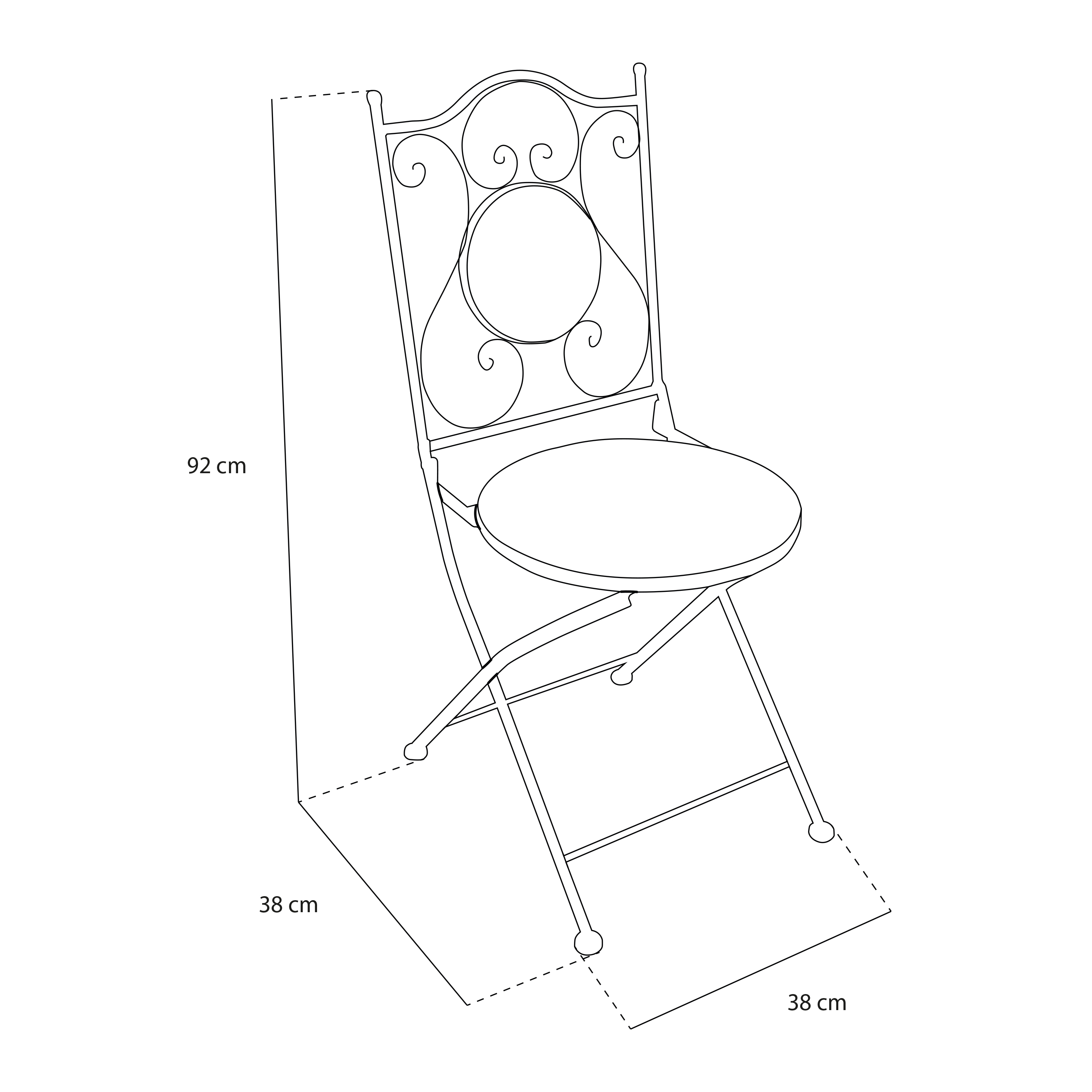 AXI Amélie Bistro Set Mosaic - Soft Blue