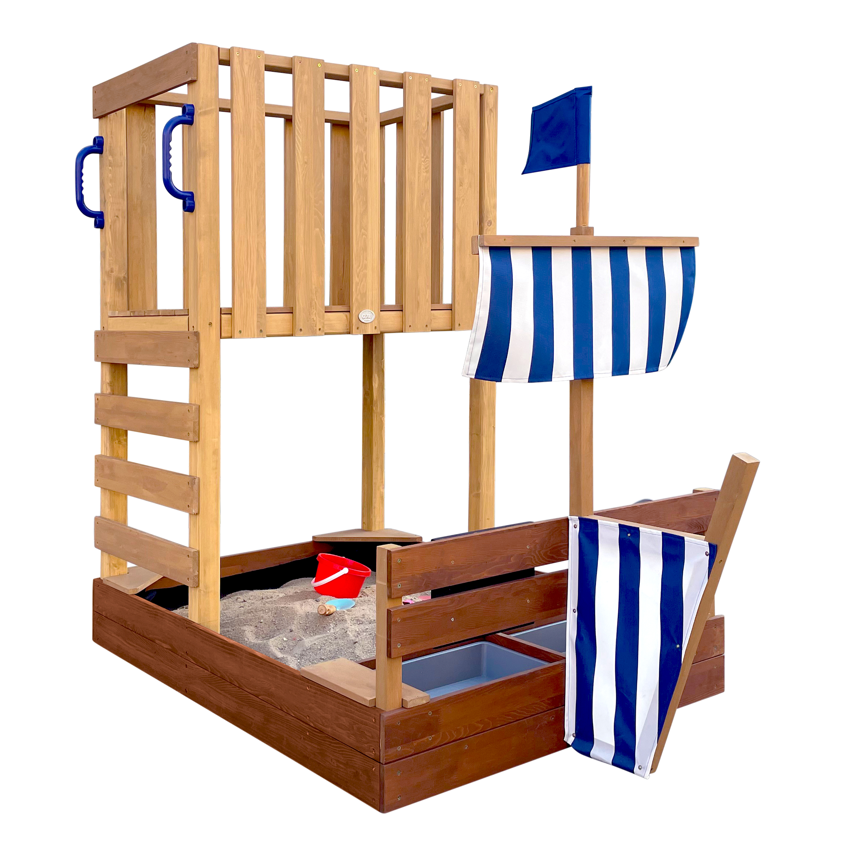 AXI Vicky Climbing Frame with Sandbox. Play Kitchen & Chalkboard