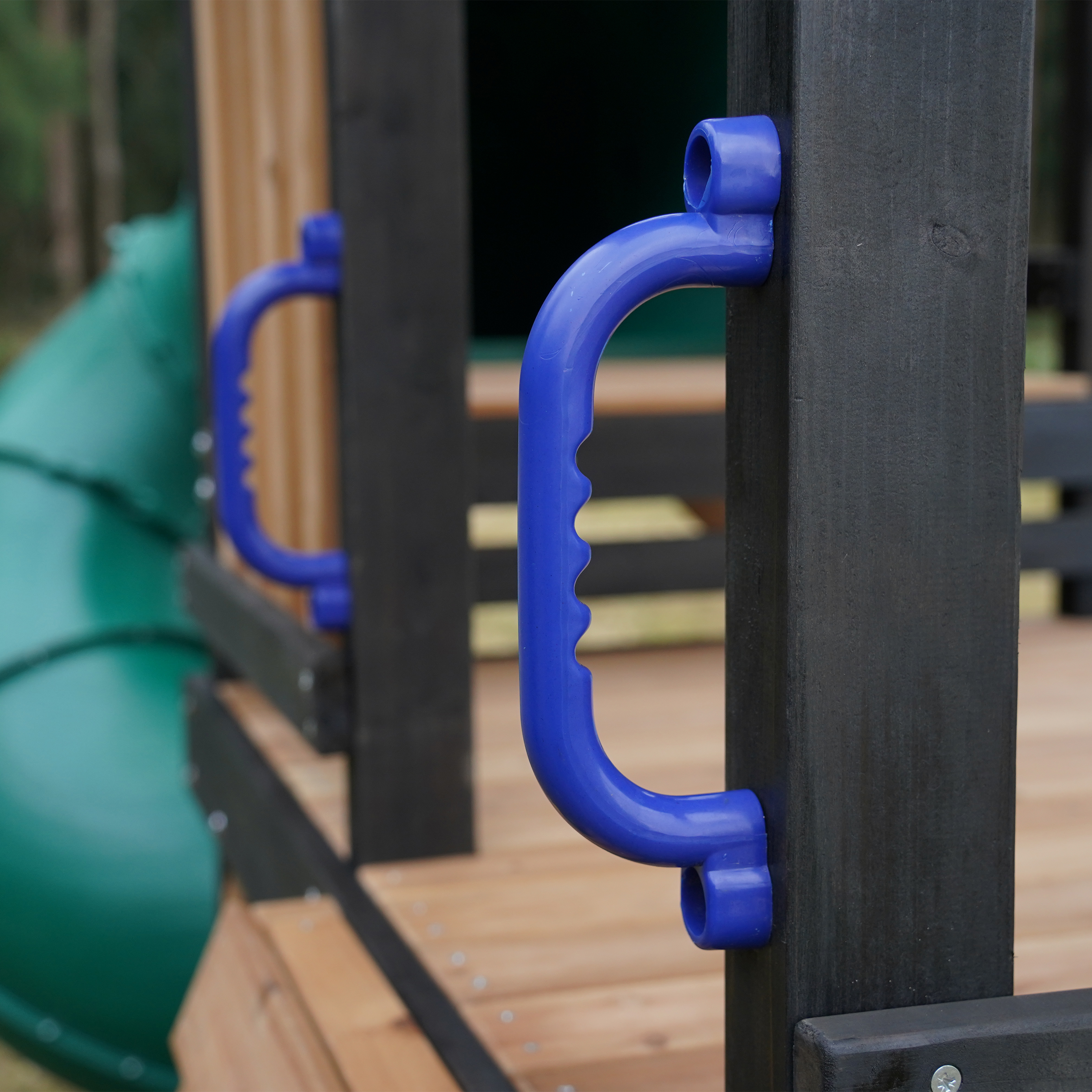 AXI Cody Climbing Frame with Swings. Trapeze and Climbing Wall – Grey Double Slide and Tube Slide
