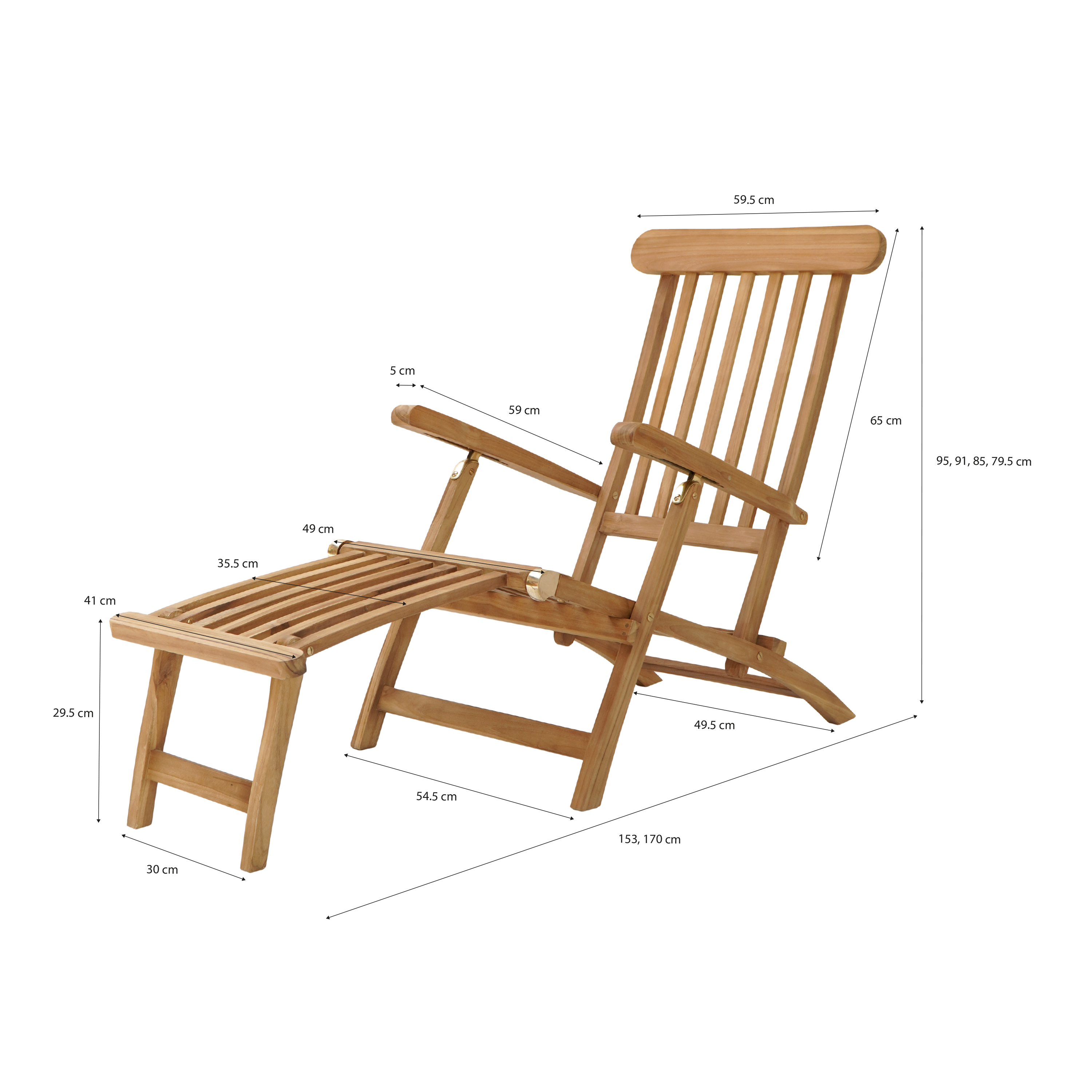 AXI Costa Deckchair Ligstoel Teak 