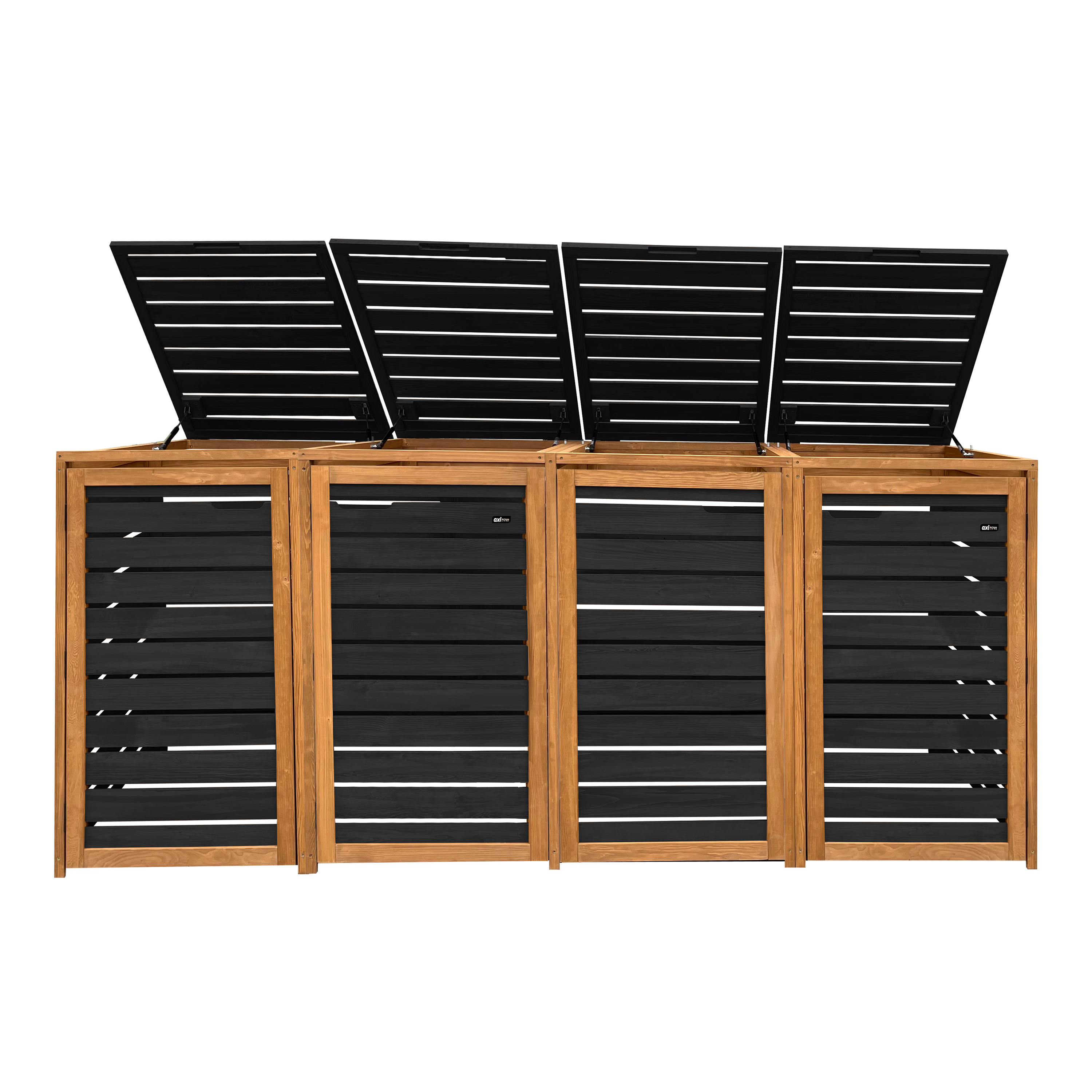 AXI Lex Wooden Bin Storage Black/Brown - 4 bins