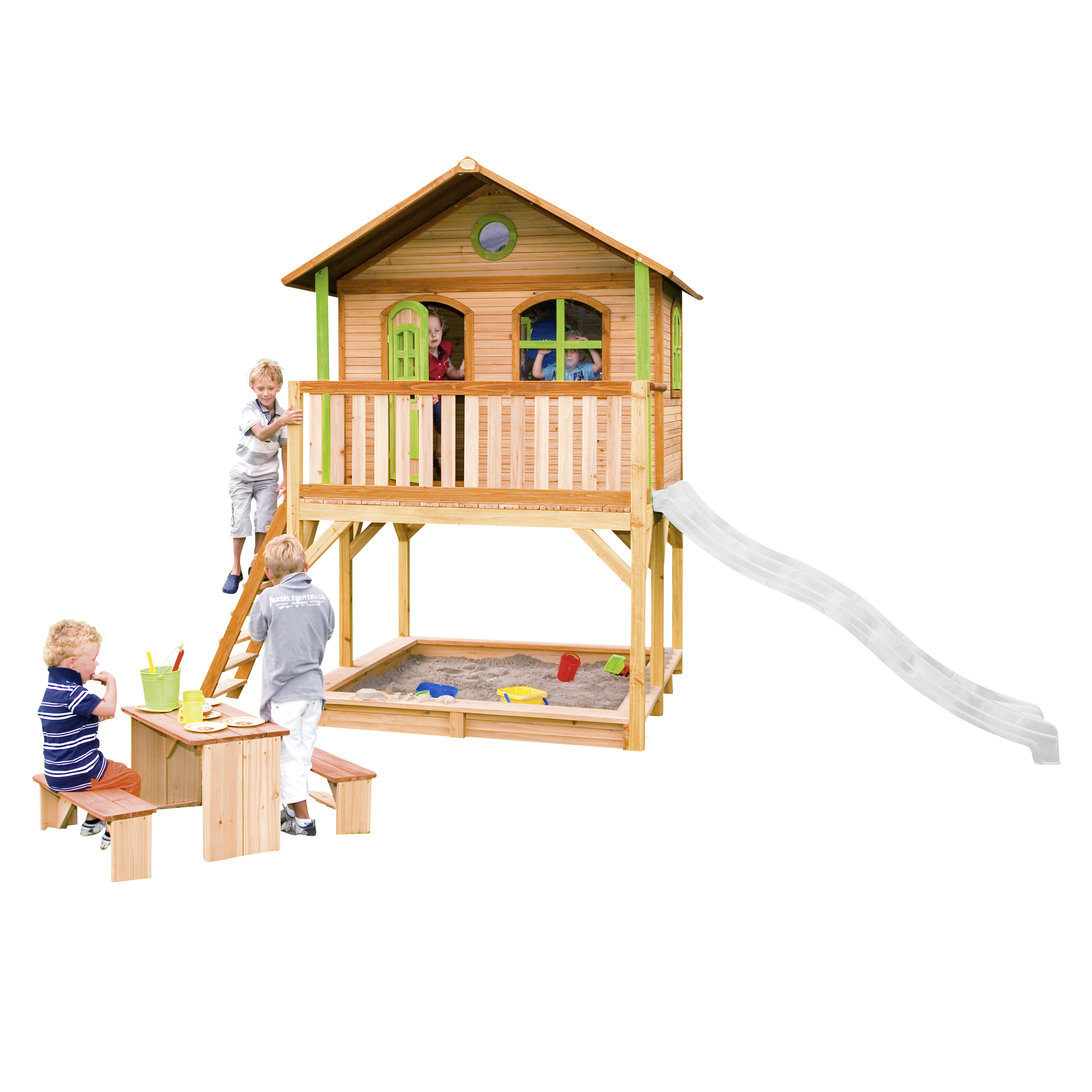AXI Marc Playhouse Brown/Green - White Slide