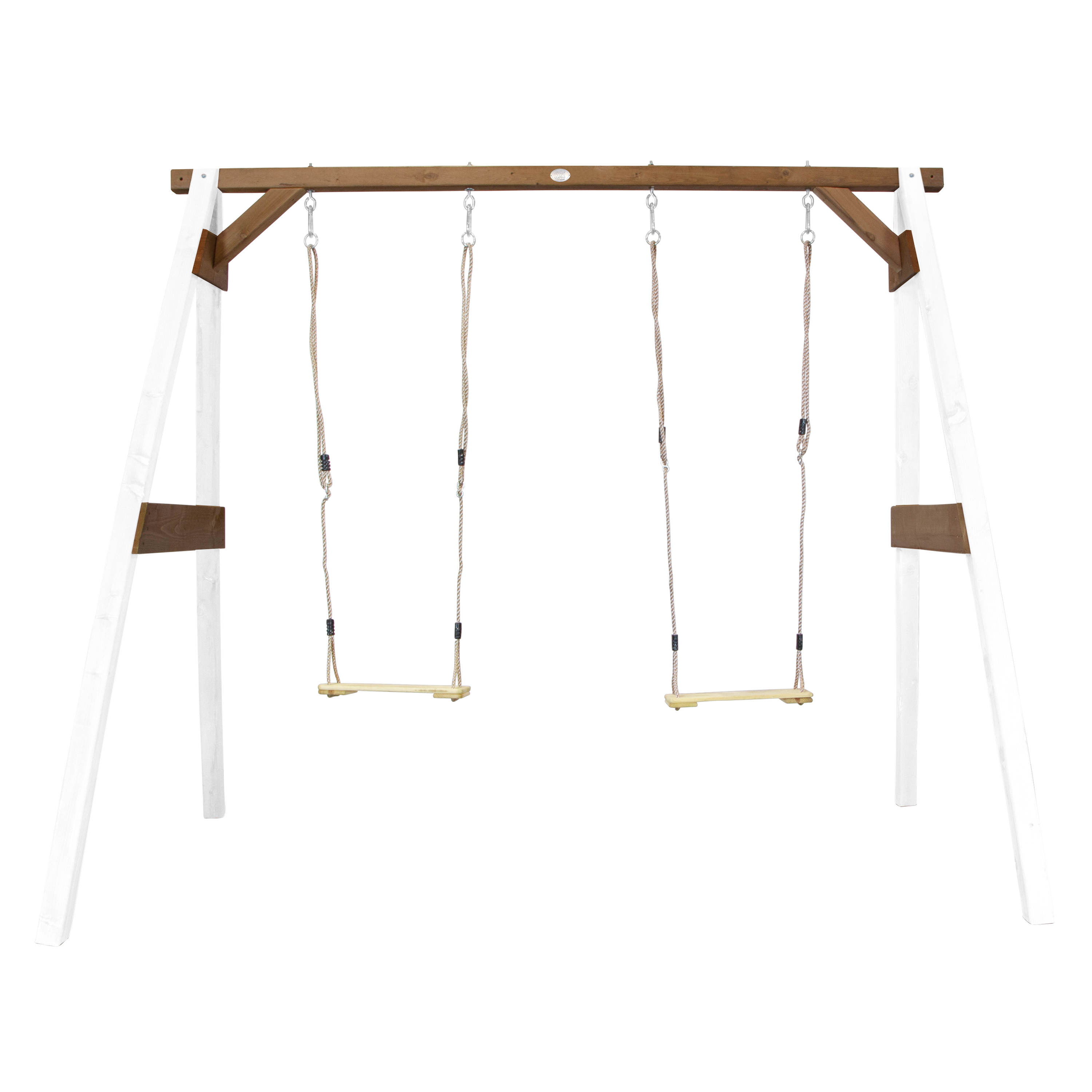 AXI Double Swing Set - White/Brown