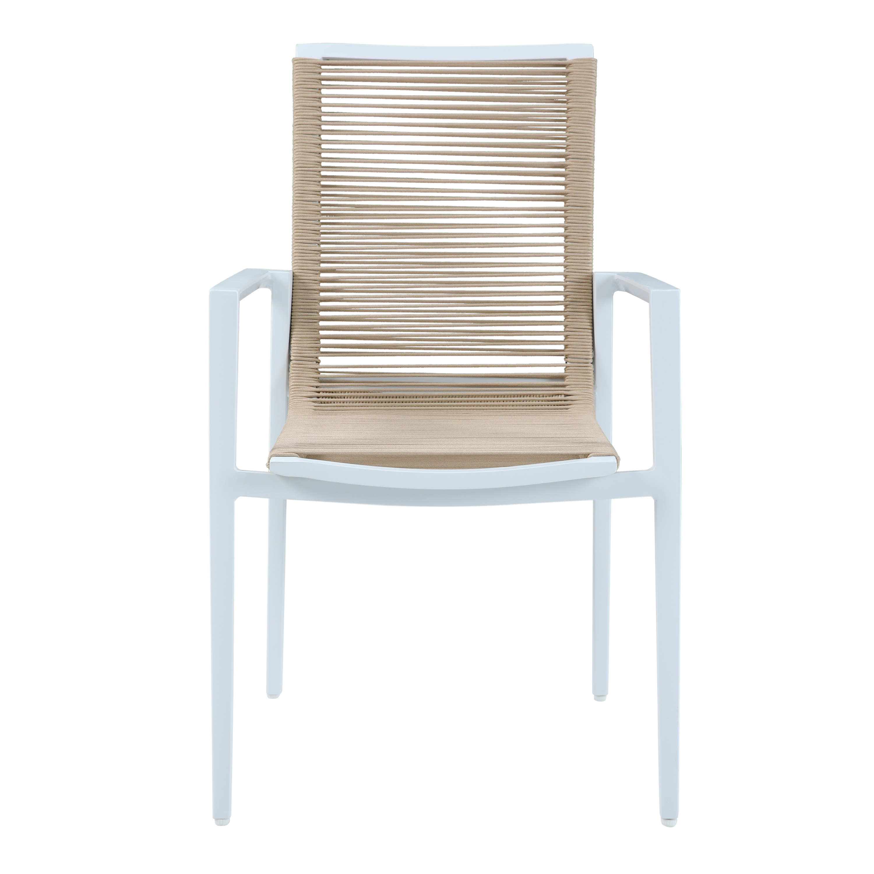 AXI Zora Garden Set with 4 Chairs White with Wood-Look PSPC-8720365062728 AXI Zora Garden Set with 4 Chairs White with Wood-Look PSPC
