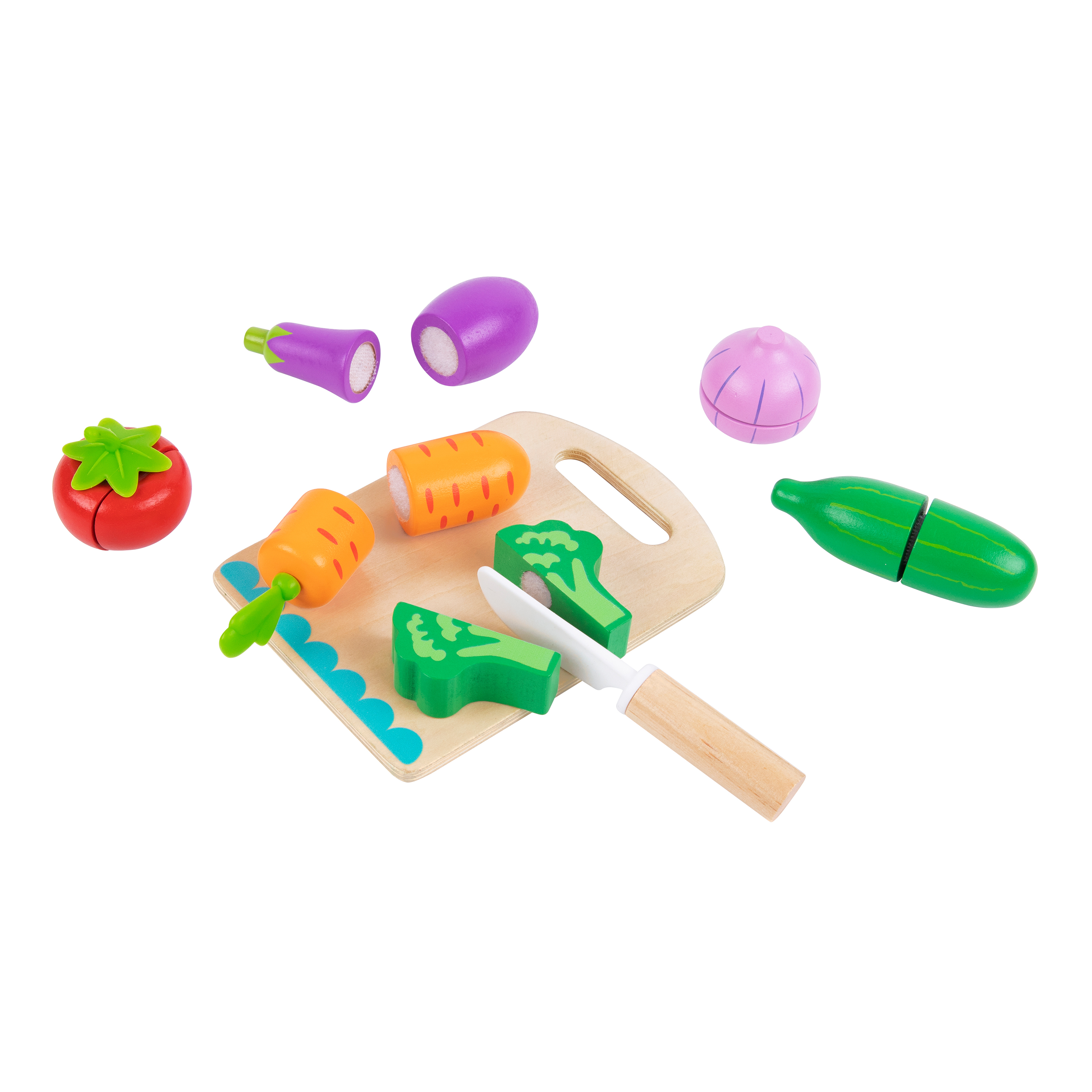 Tooky Toy Träskärning Set Grönsaker