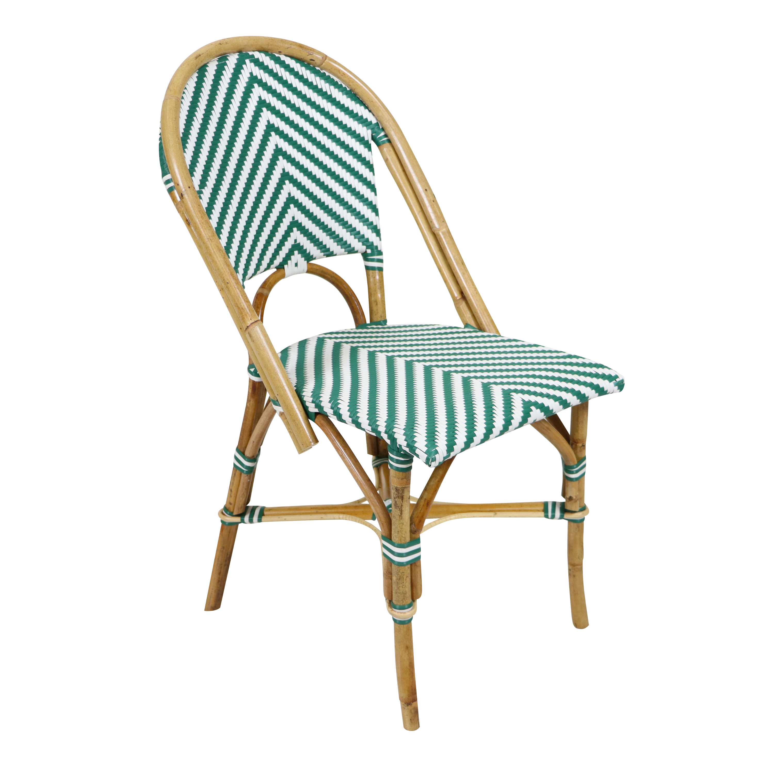 AXI Jacqueline Rattan Bistro Set Green/White-8720365066115 AXI Jacqueline Rattan Bistro Set Green/White