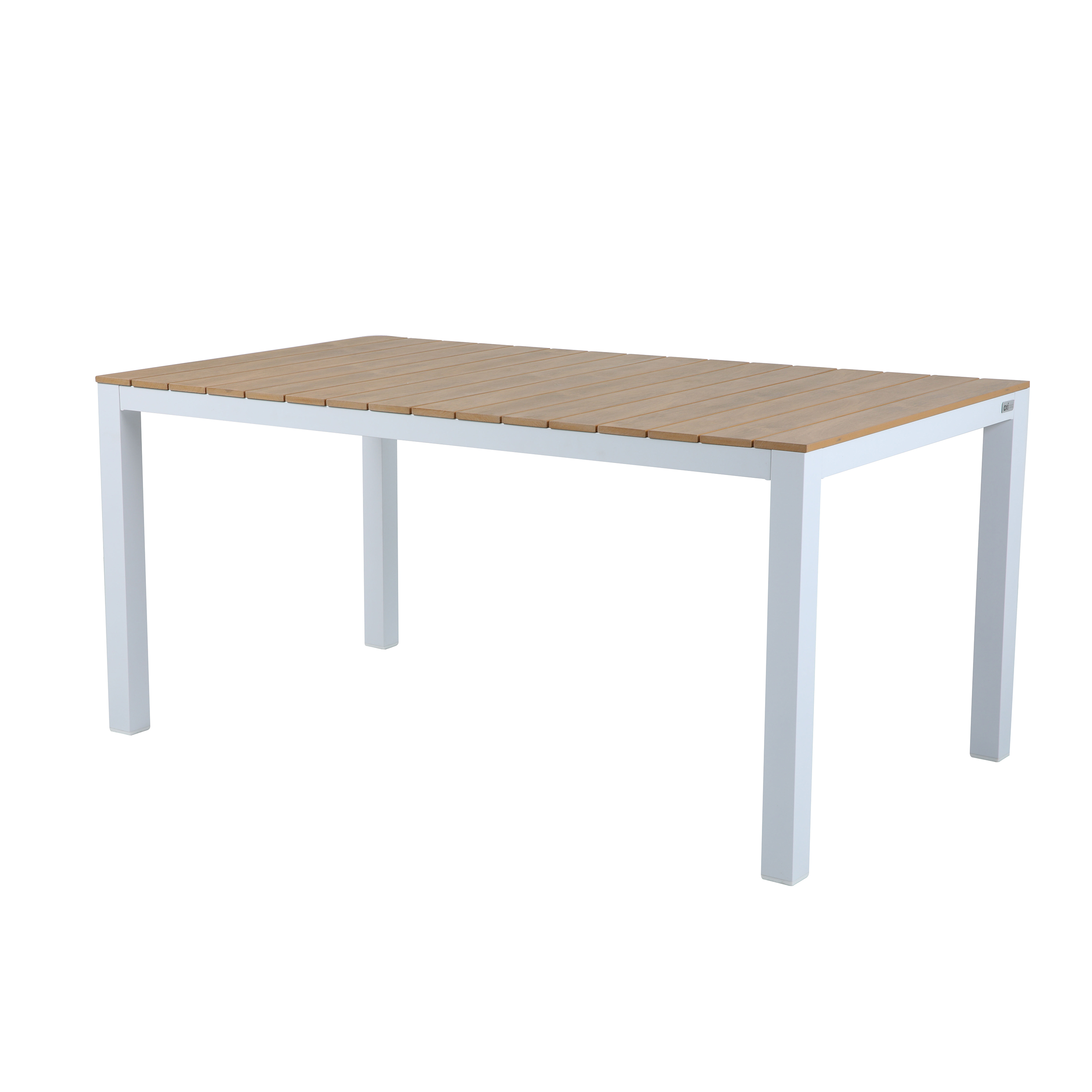 AXI Suvi Garden Set with 4 Chairs White with Teak-look Polywood-8720365062568 AXI Suvi Garden Set with 4 Chairs White with Teak-look Polywood