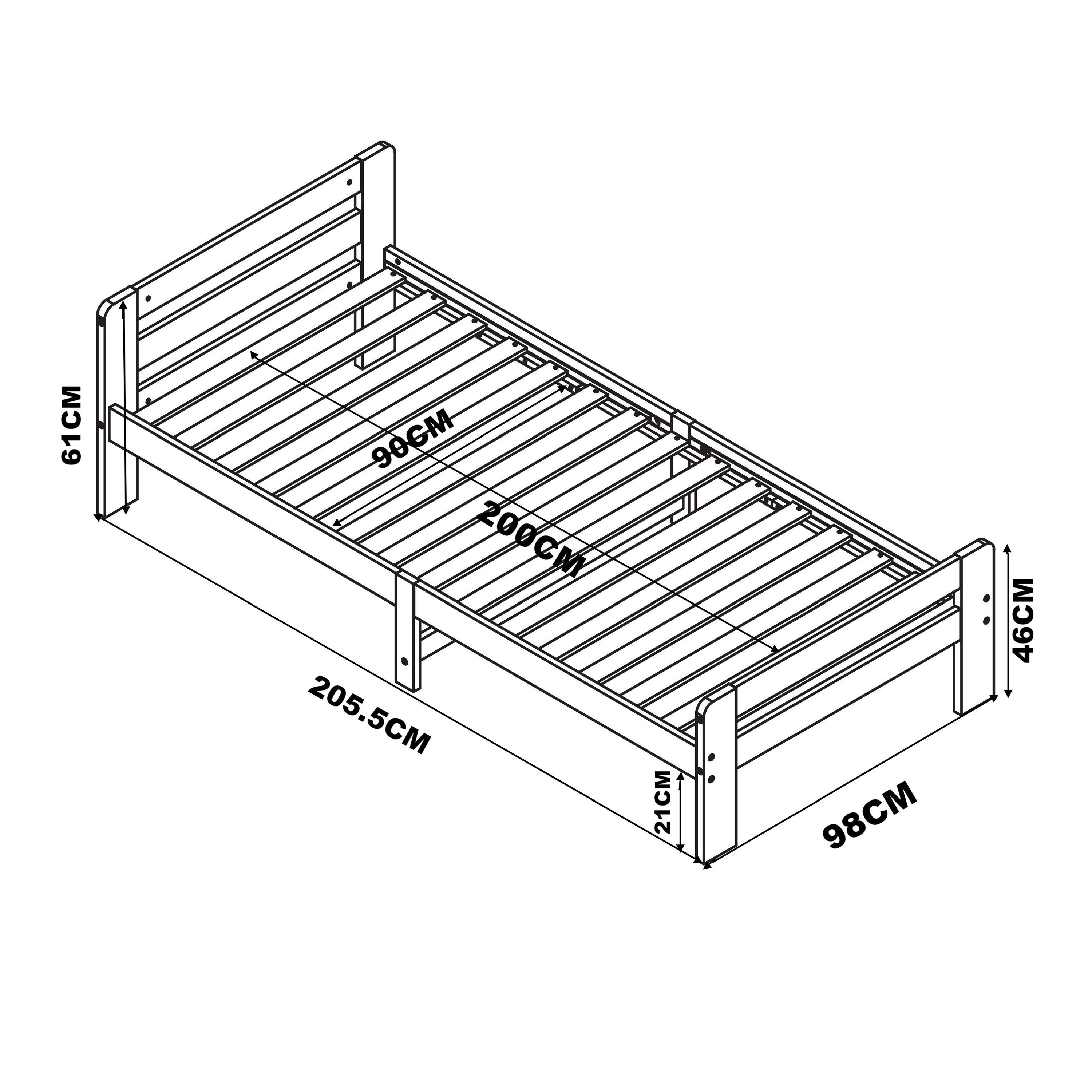 Sunny Olla Kids Bed White – Without Mattress