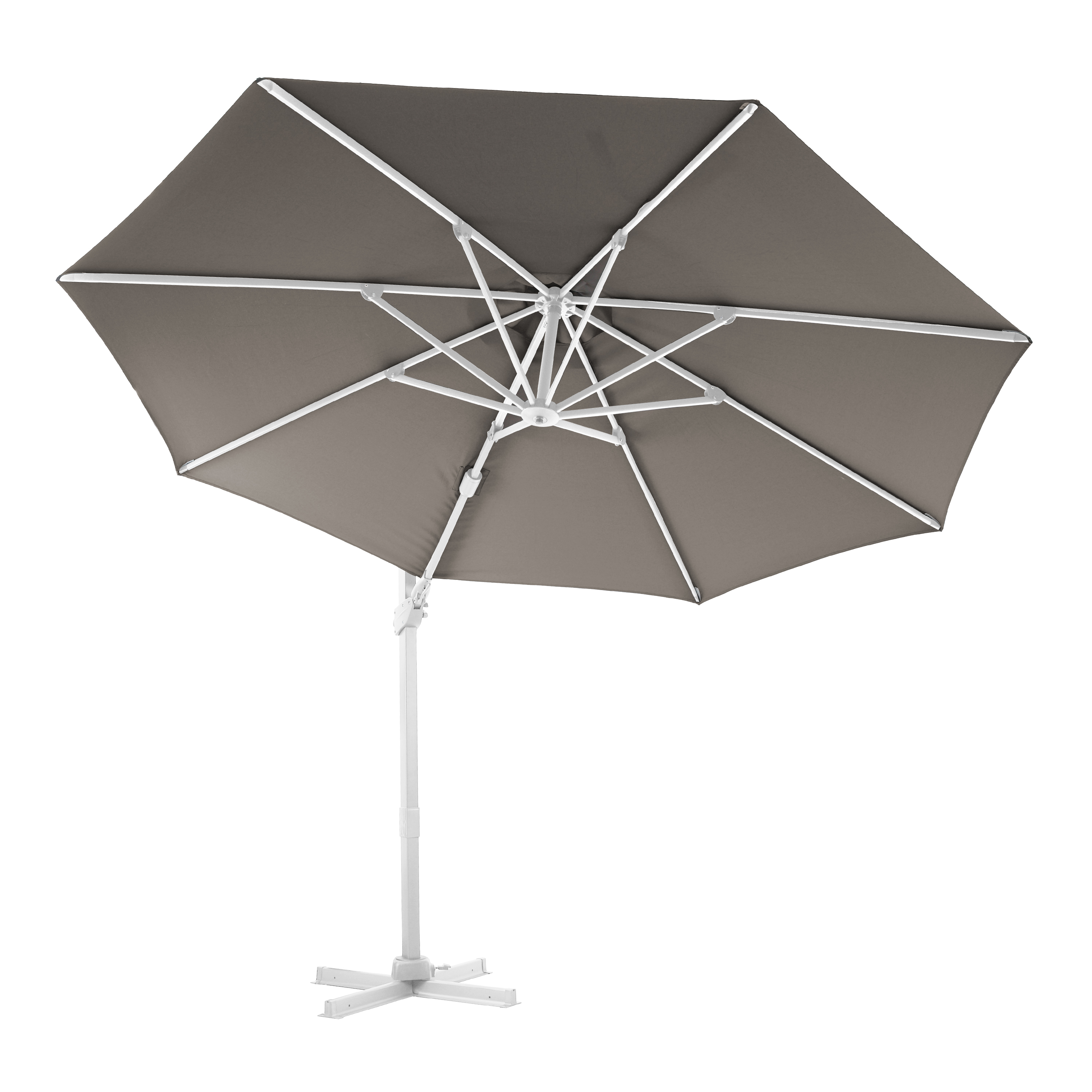 AXI Cyrus Premium Zweefparasol Ã˜ 300cm Wit/taupe