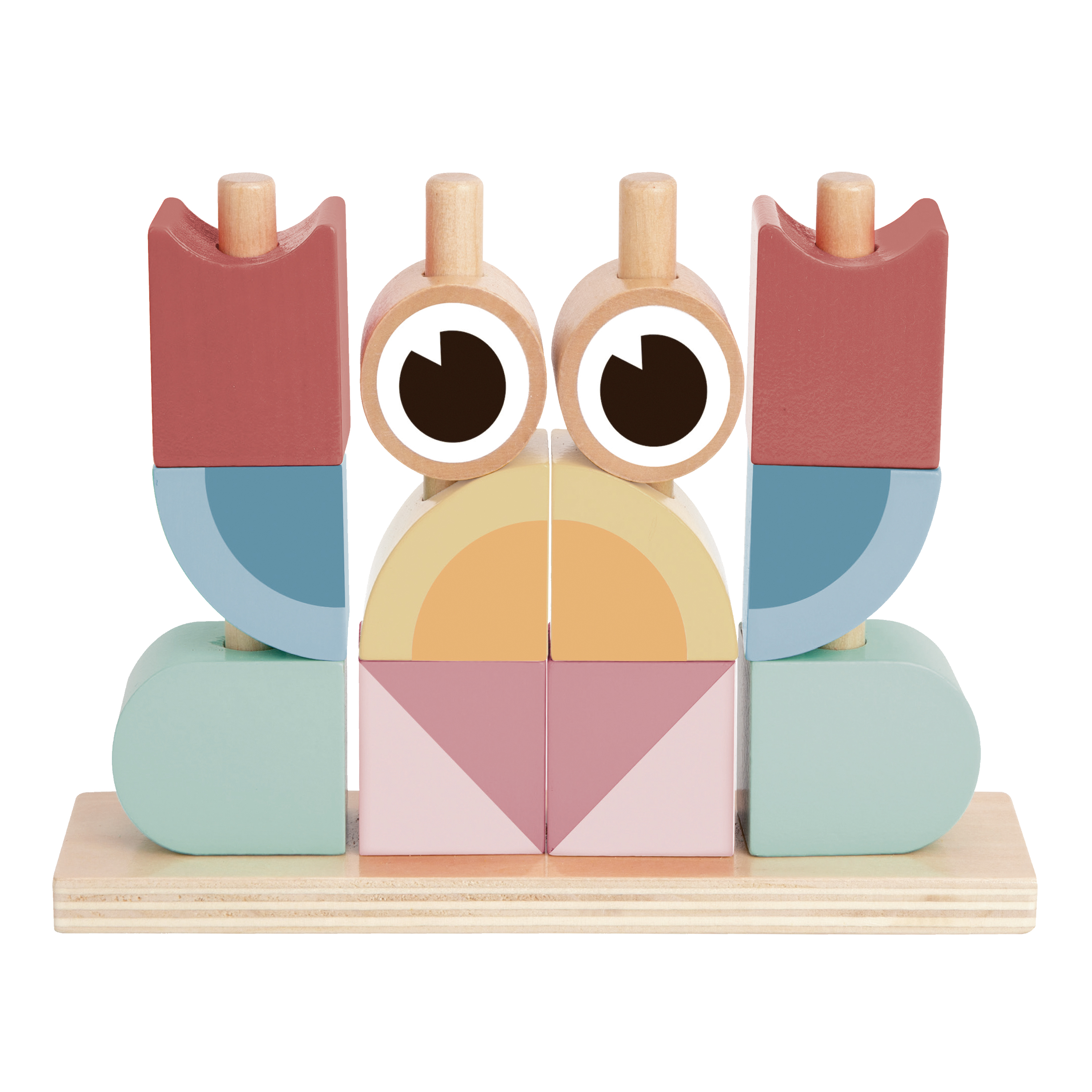 Tooky Toy Crabbie Träblock Set