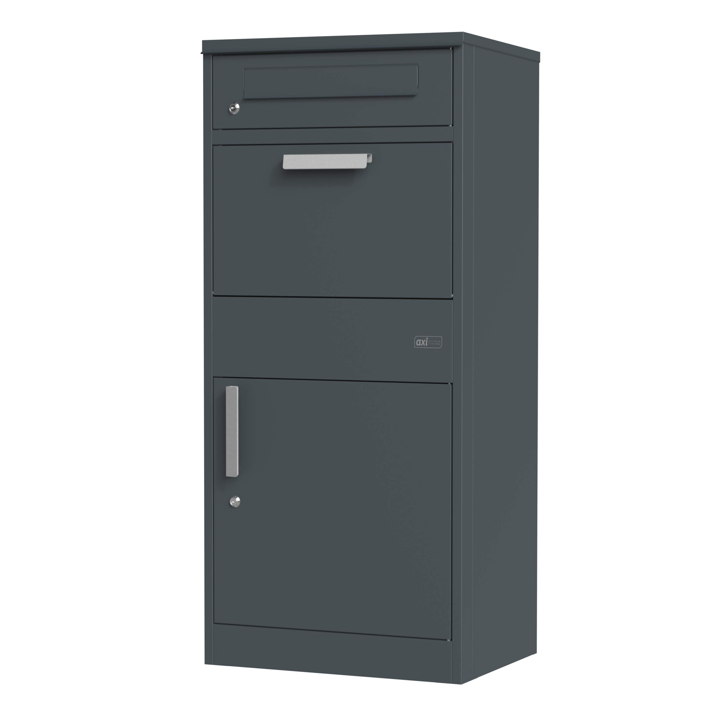AXI Levi Metal Parcel Mailbox in Anthracite