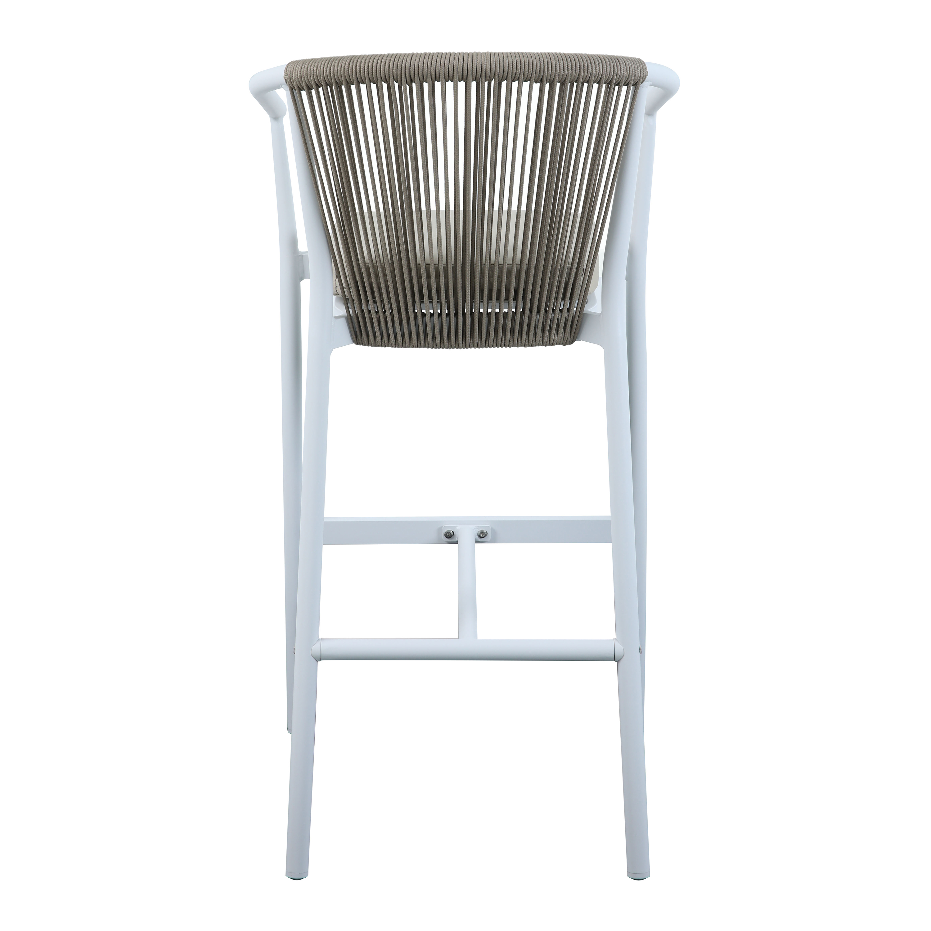 AXI Ravi Bar set with 4 bar stools White with Teak-look Polywood-8720365062605 AXI Ravi Bar set with 4 bar stools White with Teak-look Polywood